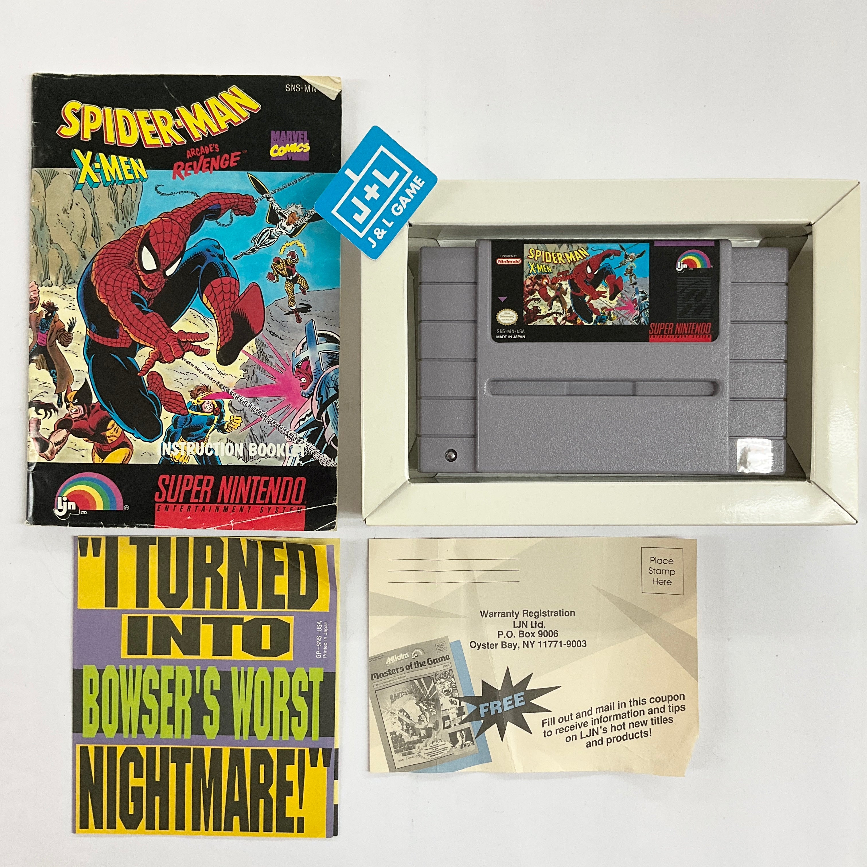 Spider-Man / X-Men: Arcade's Revenge - (SNES) Super Nintendo [Pre-Owned] Video Games LJN Ltd.   