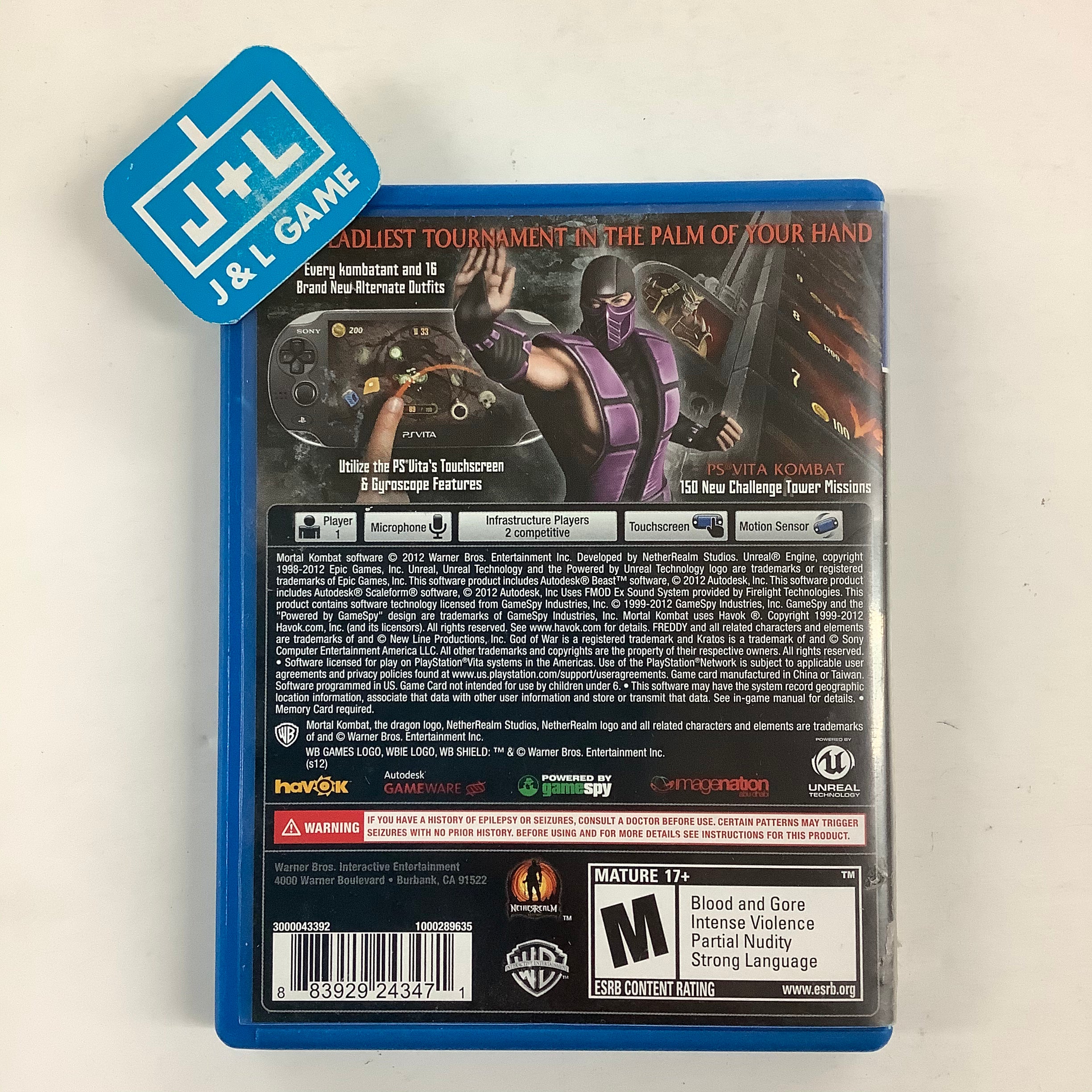 Mortal Kombat - (PSV) PlayStation Vita [Pre-Owned] Video Games WB Games   