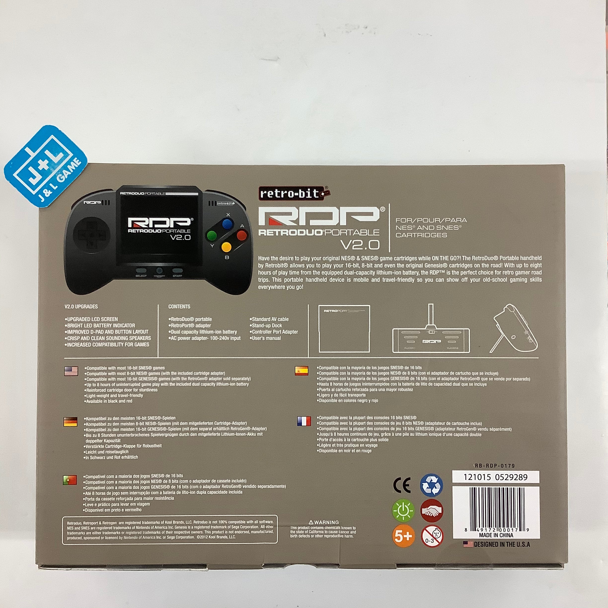 Retro-Bit RetroDuo Portable V2.0 Core Edition (Black) - (SNES) Super Nintendo & (NES) Nintendo Entertainment System CONSOLE Hyperkin   
