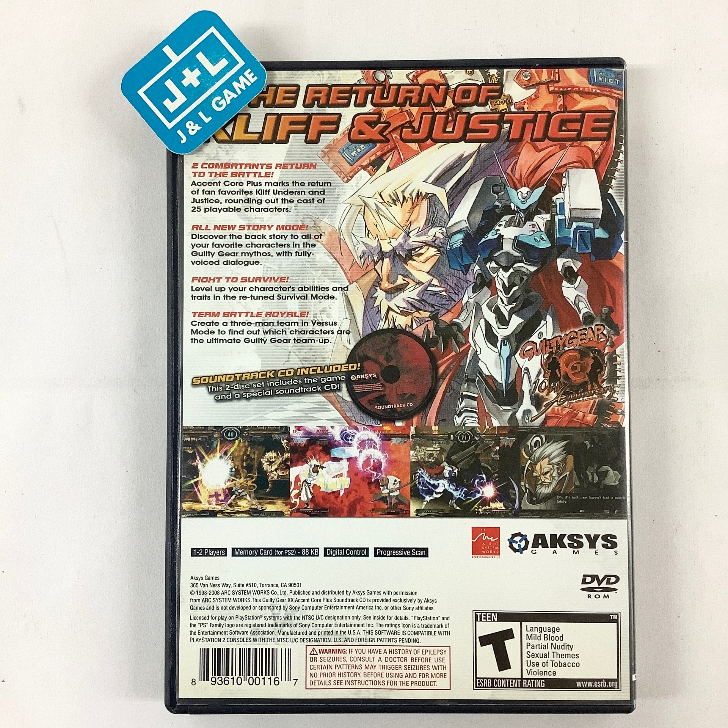 Guilty Gear XX Accent Core Plus - (PS2) PlayStation 2 [Pre-Owned] Video Games Arc System Works   