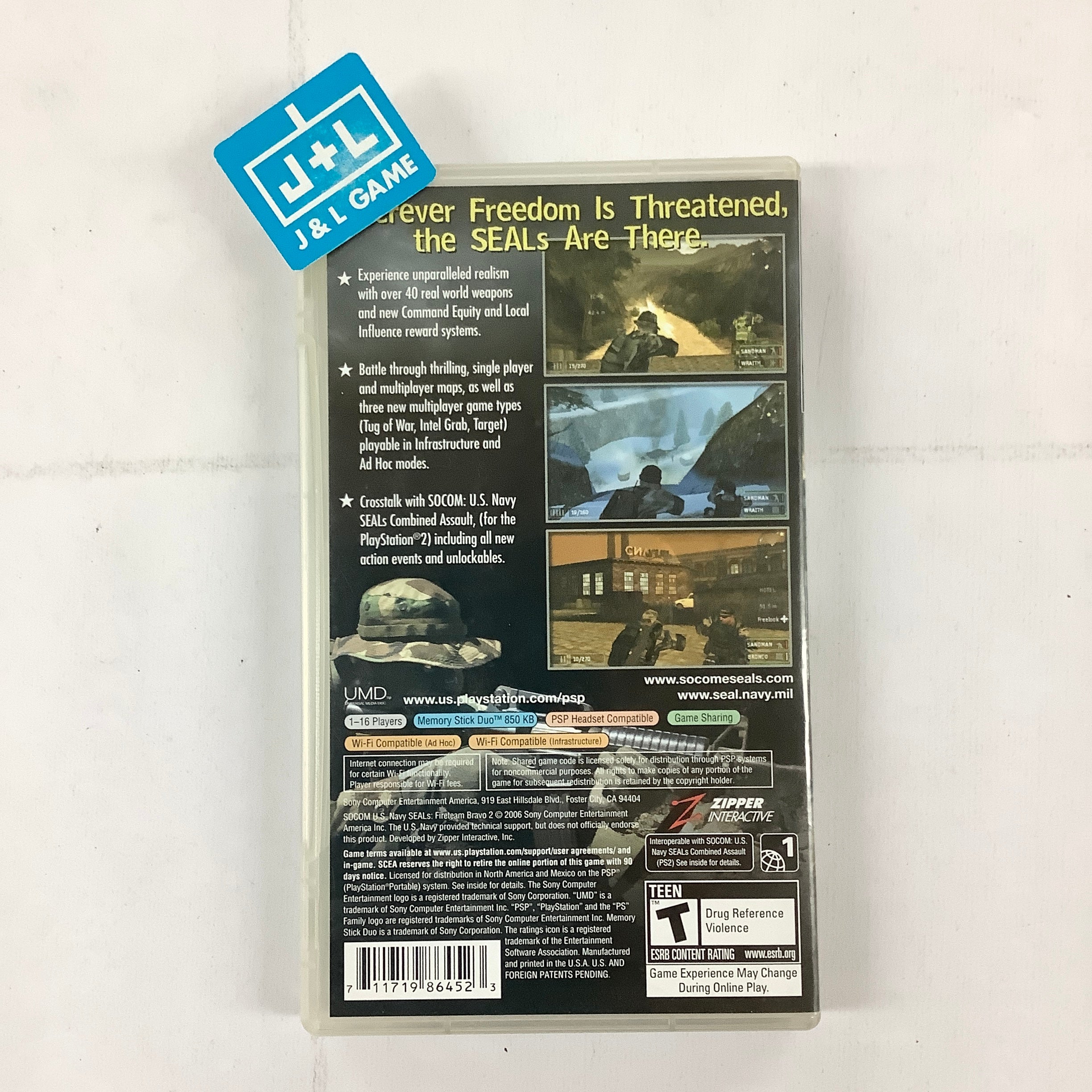 SOCOM: U.S. Navy SEALs Fireteam Bravo 2 - Sony PSP [Pre-Owned] Video Games SCEA   