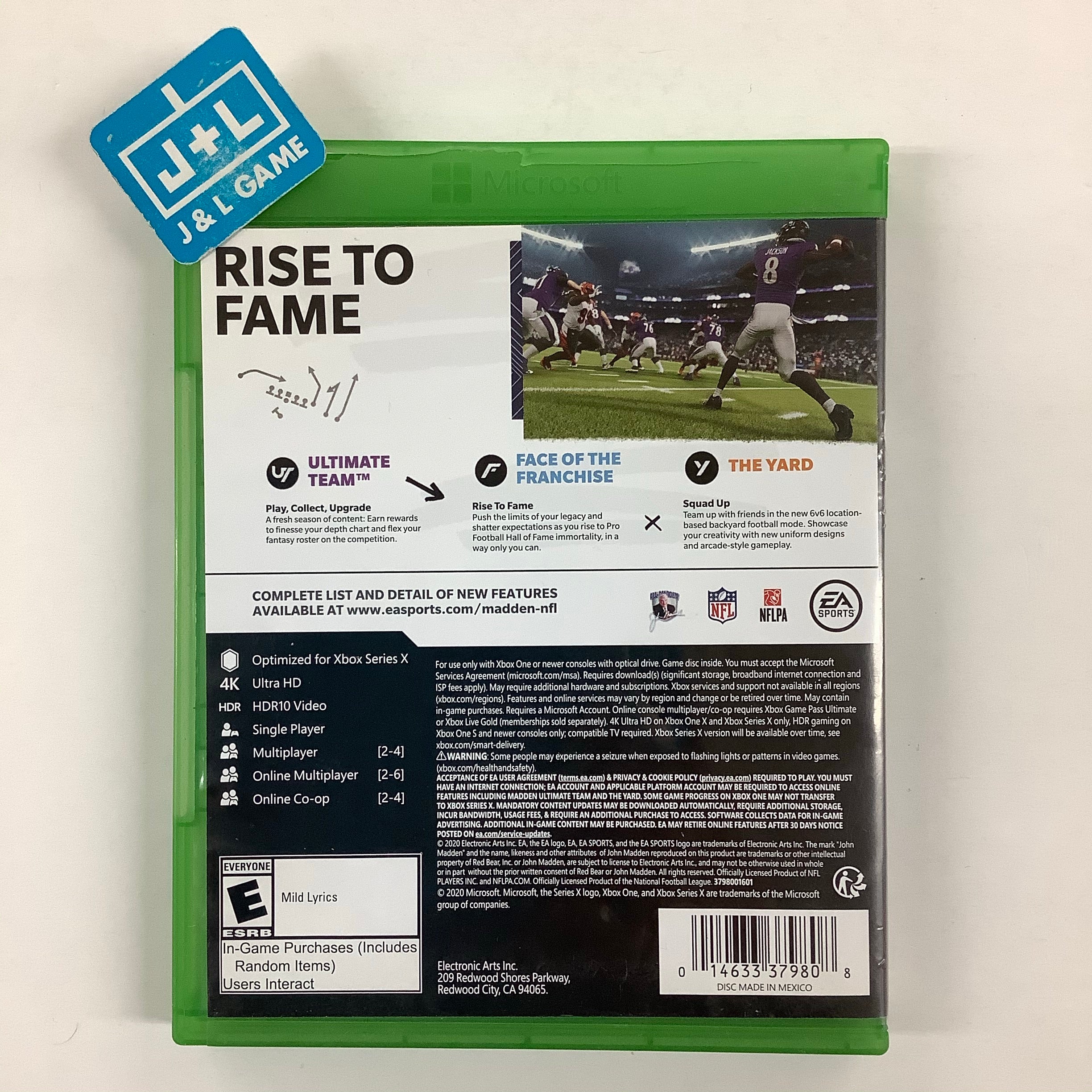Madden NFL 21 - (XSX) Xbox Series X [Pre-Owned] Video Games Electronic Arts   