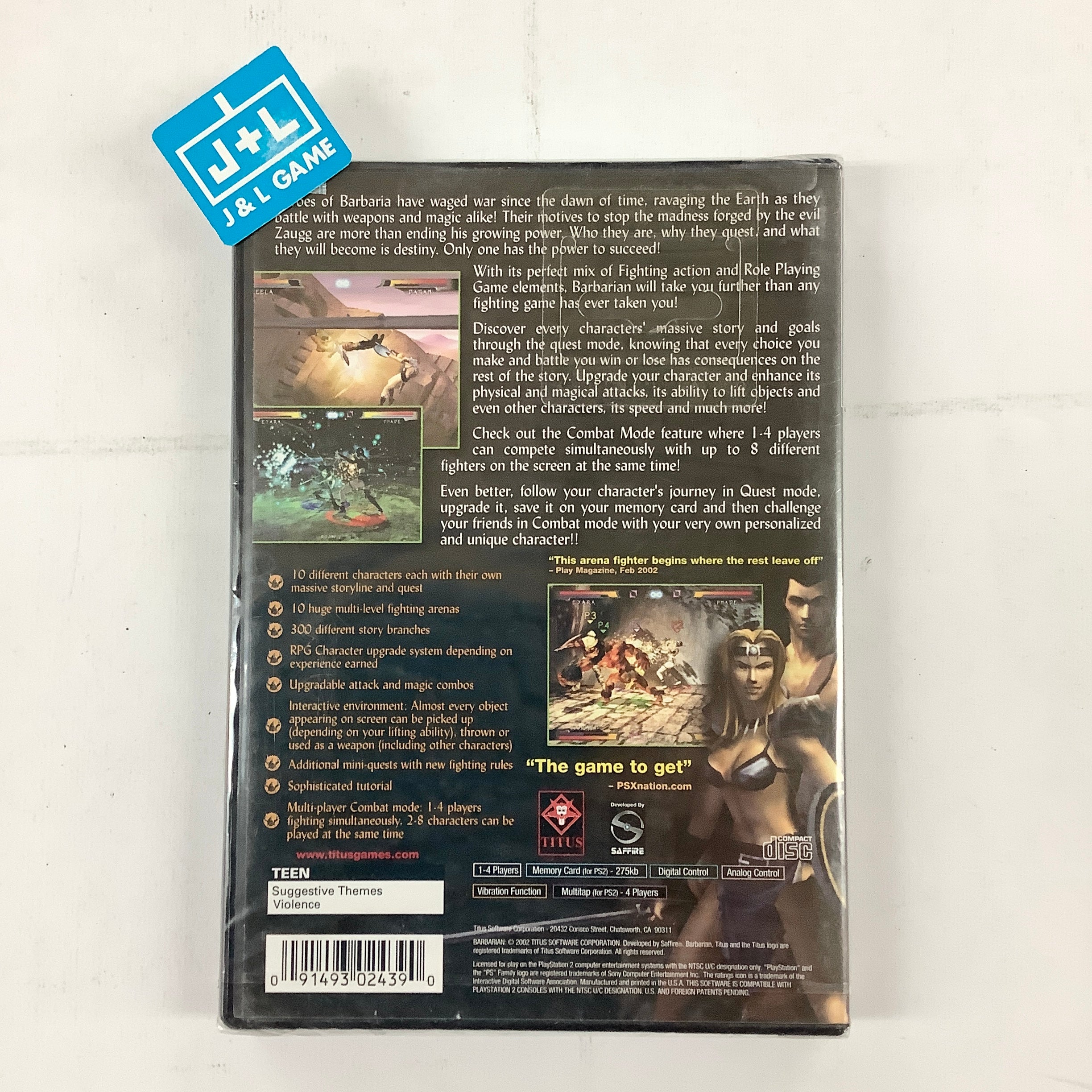 Barbarian - (PS2) PlayStation 2 Video Games Titus Software   