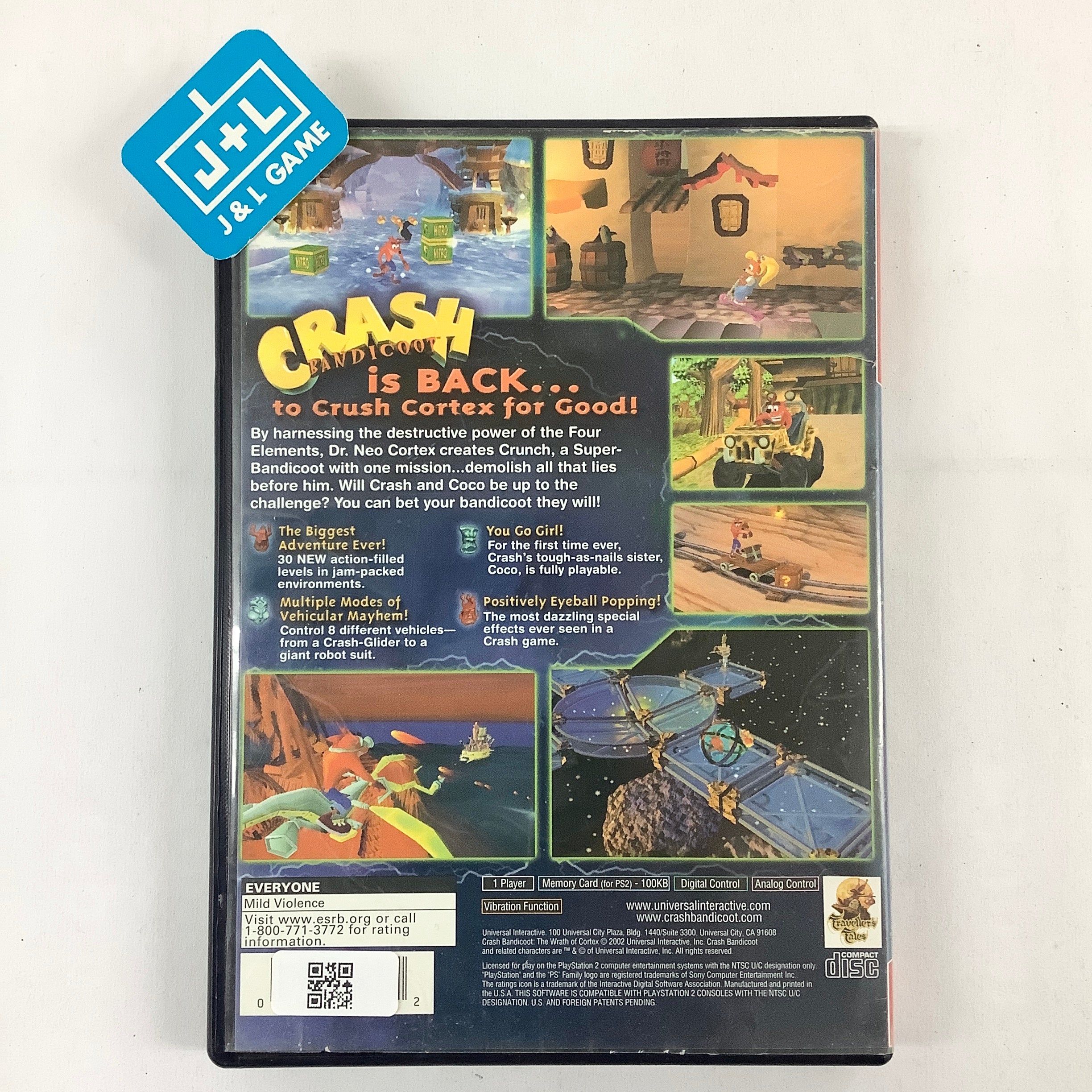 Crash Bandicoot: The Wrath of Cortex (Greatest Hits)  - (PS2) PlayStation 2 [Pre-Owned] Video Games Universal Interactive   