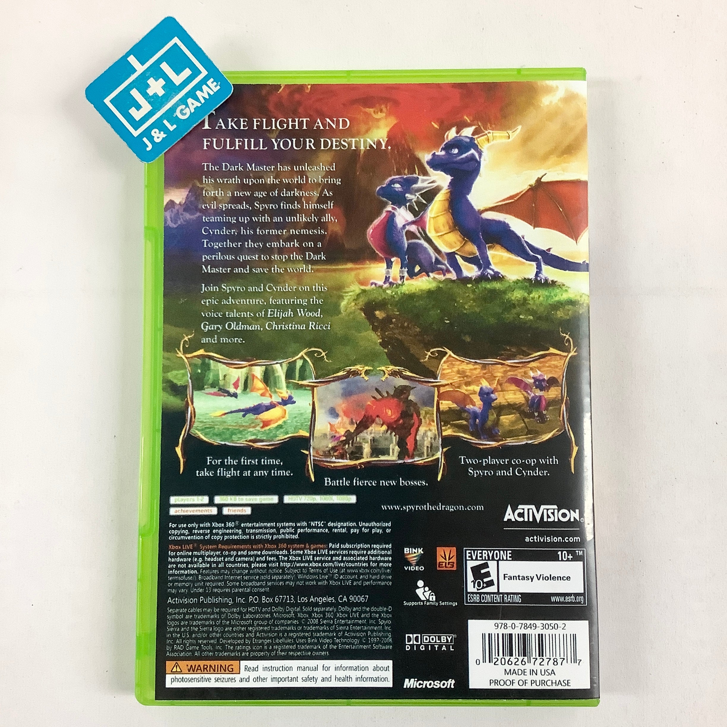 The Legend of Spyro: Dawn of the Dragon - Xbox 360 [Pre-Owned] Video Games Sierra Entertainment   