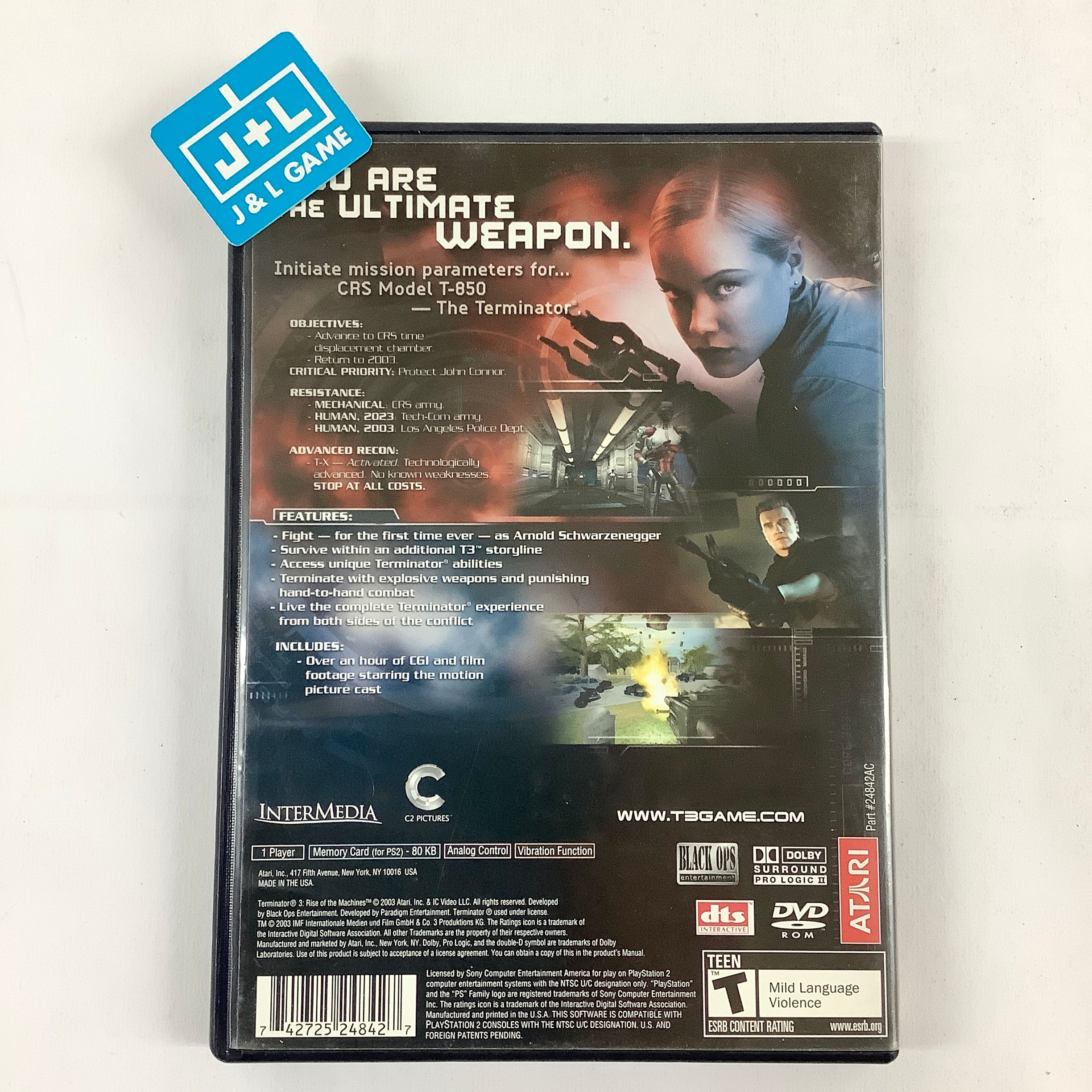 Terminator 3: Rise of the Machines - (PS2) PlayStation 2 [Pre-Owned] Video Games Atari SA   