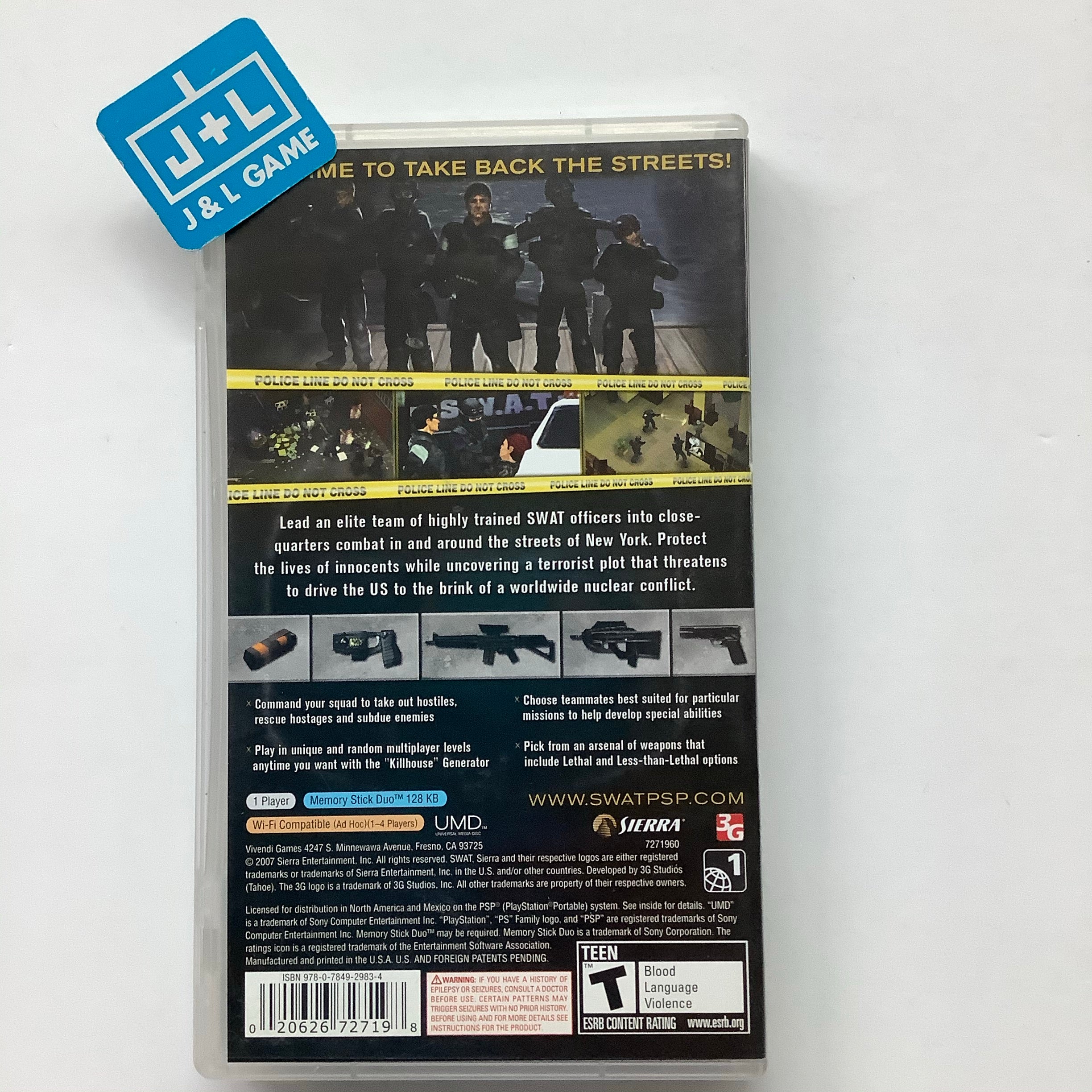 SWAT: Target Liberty - Sony PSP [Pre-Owned] Video Games Sierra Entertainment   