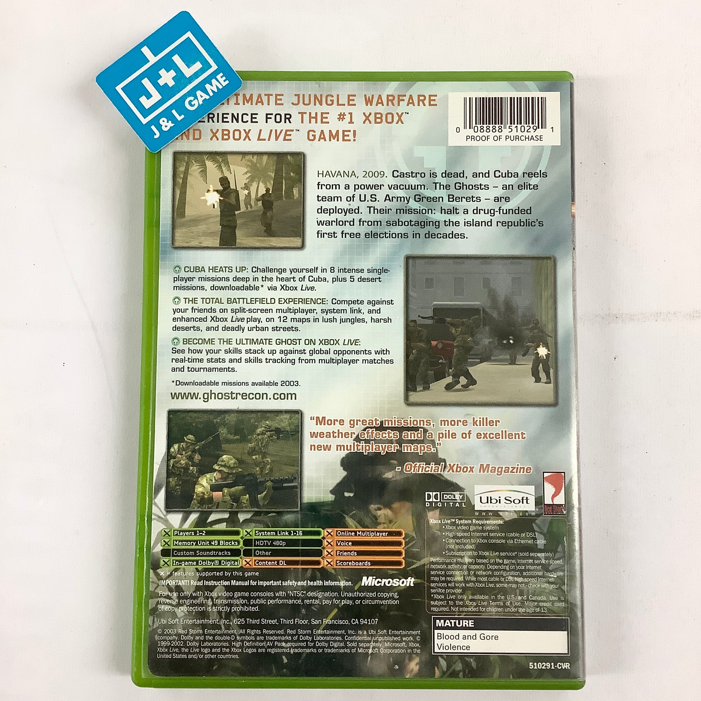 Tom Clancy's Ghost Recon: Island Thunder - (XB) Xbox [Pre-Owned] Video Games Ubisoft   