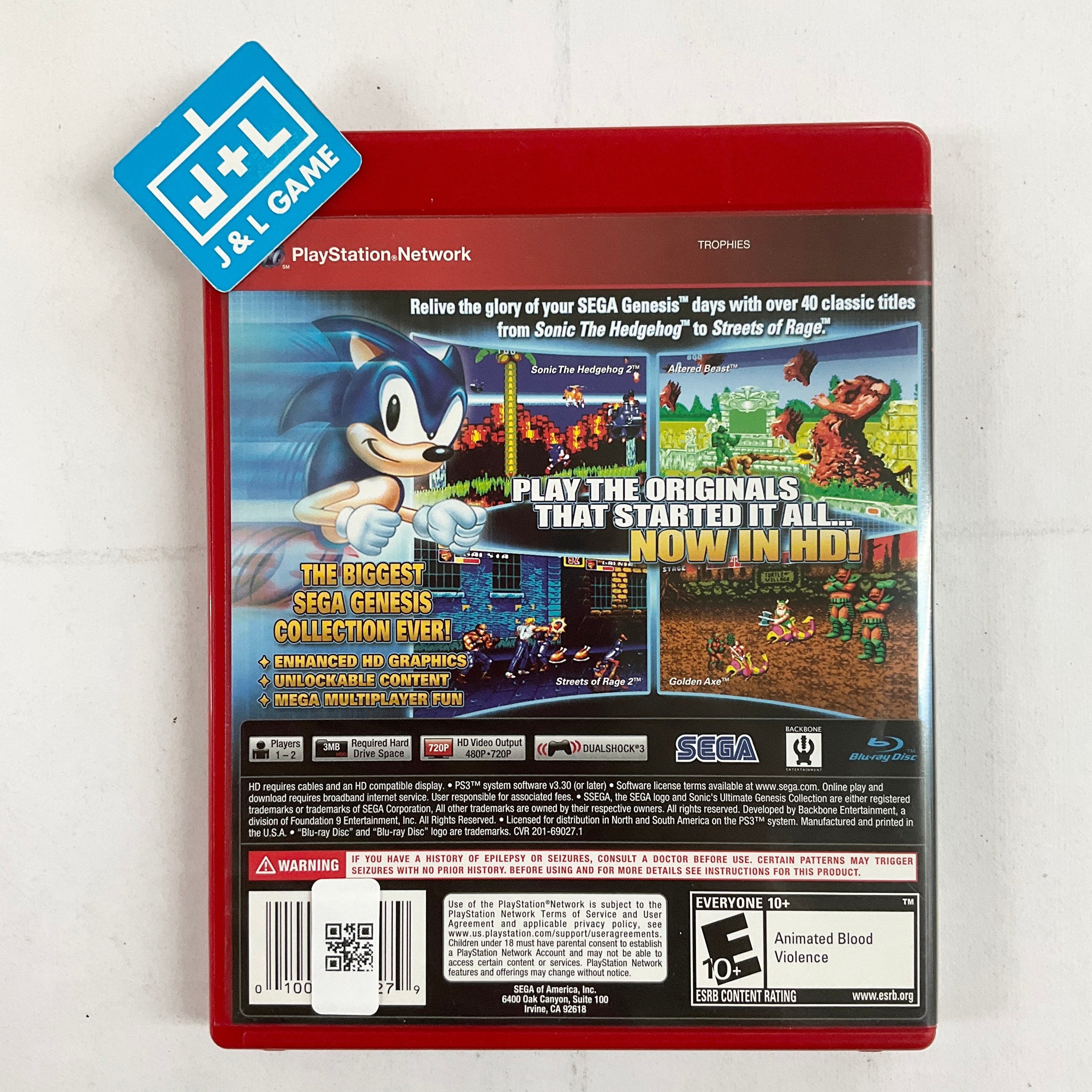 Sonic's Ultimate Genesis Collection (Greatest Hits) - (PS3) PlayStation 3 [Pre-Owned] Video Games Sega   