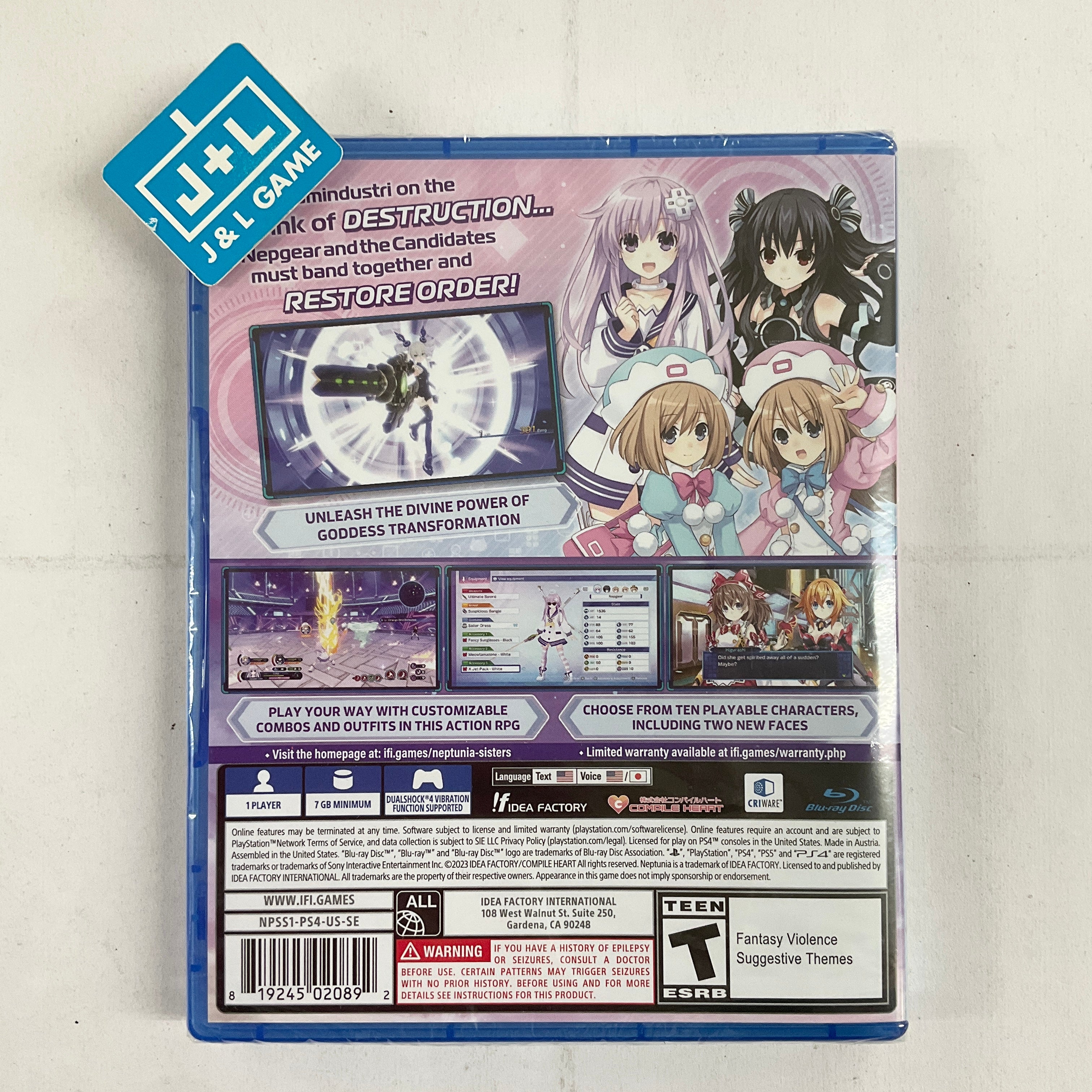 Neptunia: Sisters VS Sisters - (PS4) PlayStation 4 Video Games Idea Factory International   