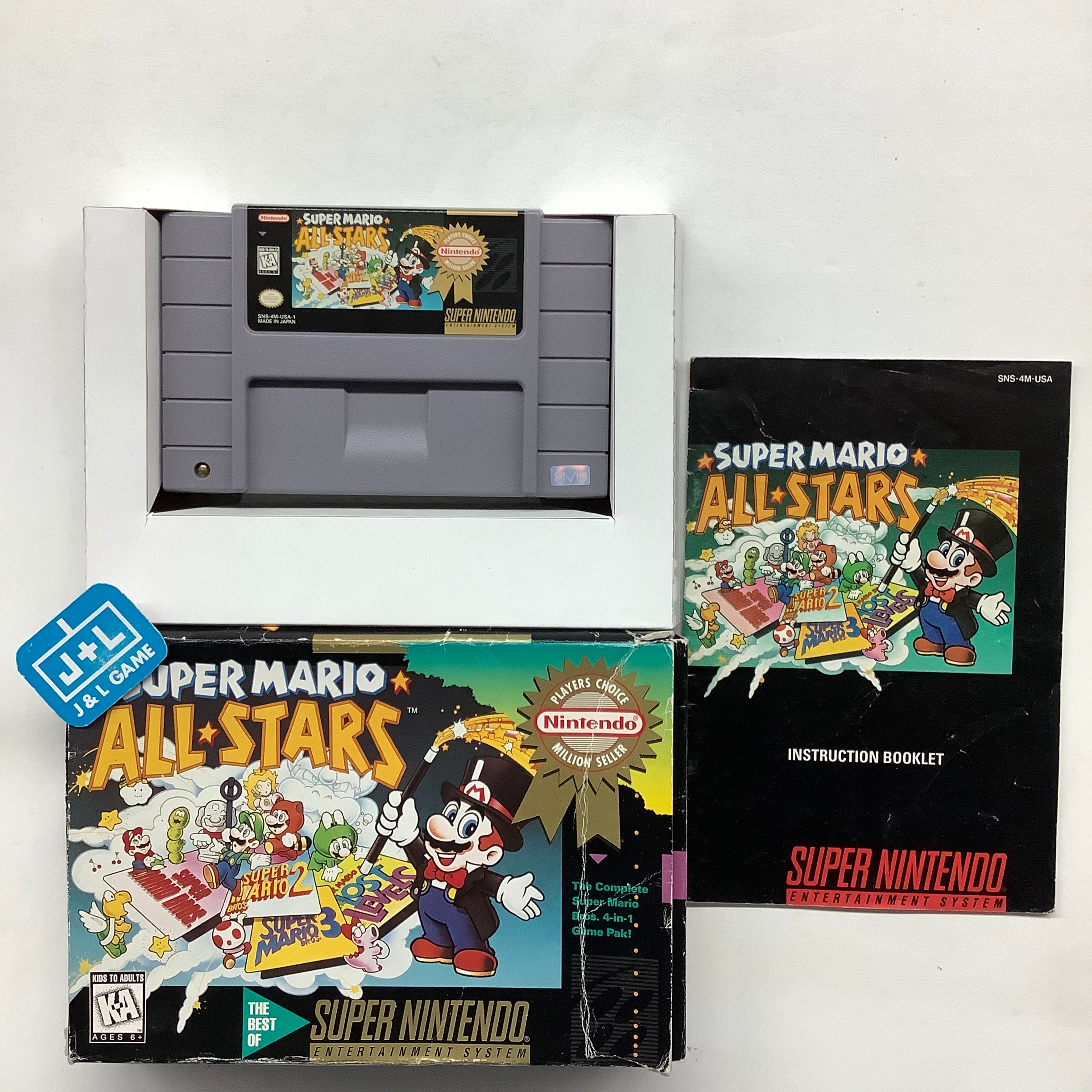 Super Mario All-Stars (Player's Choice) - (SNES) Super Nintendo [Pre-Owned] Video Games Nintendo   