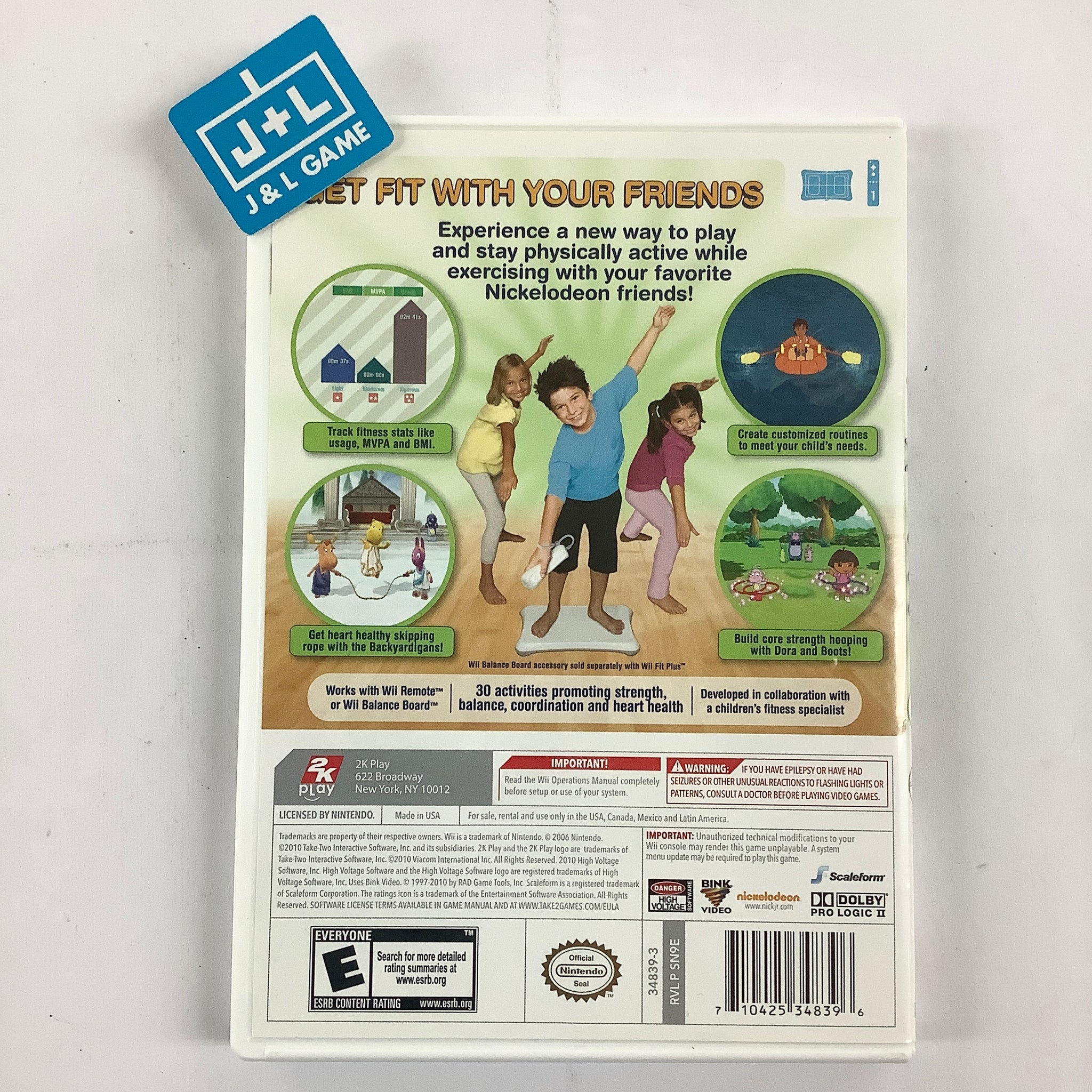 Nickelodeon Fit Nintendo Wii [PreOwned] J&L Video Games New York City