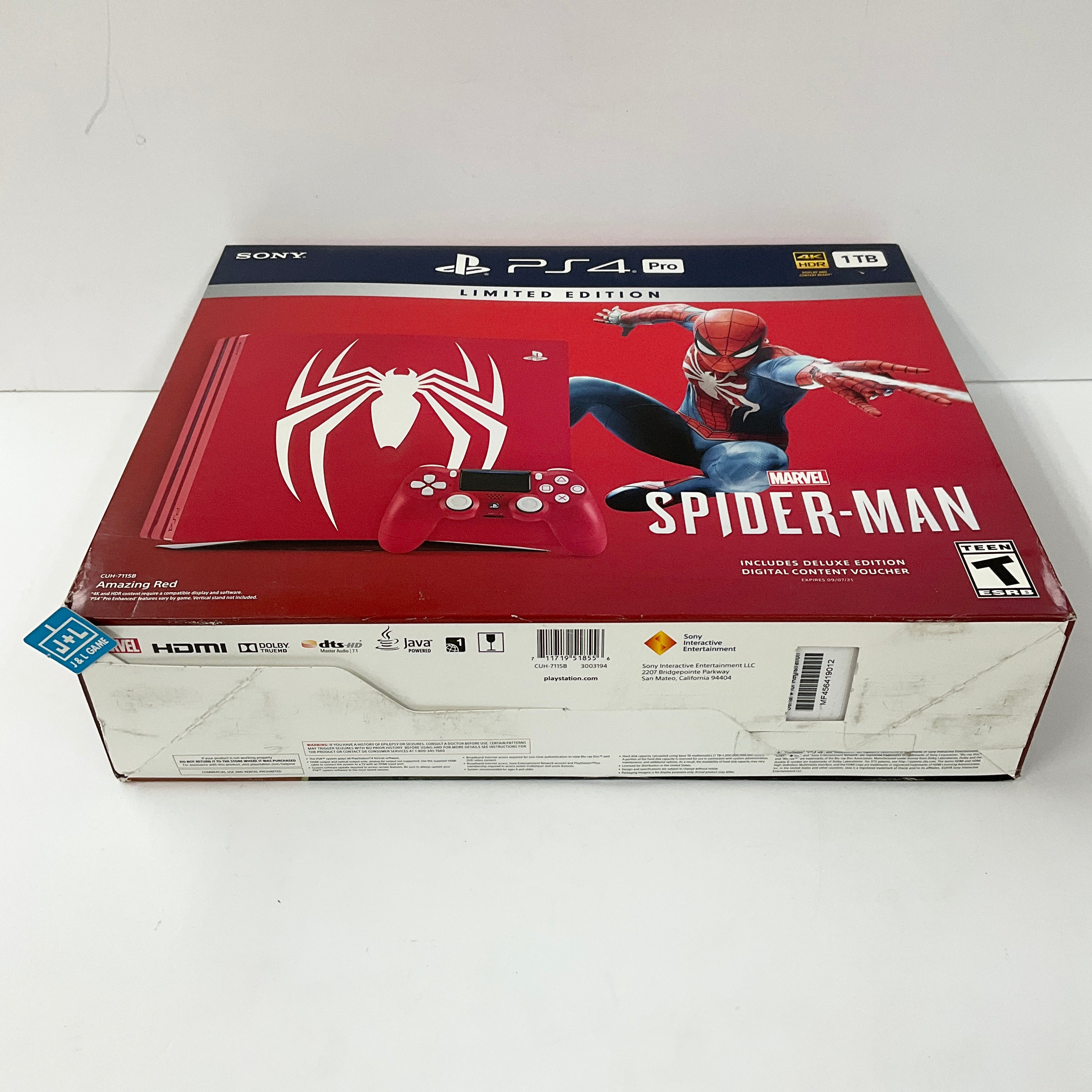 SONY PlayStation 4 Pro 1TB Limited Edition Console (Marvel's Spider-Man Bundle) - (PS4) PlayStation 4 [Pre-Owned] Consoles Sony   