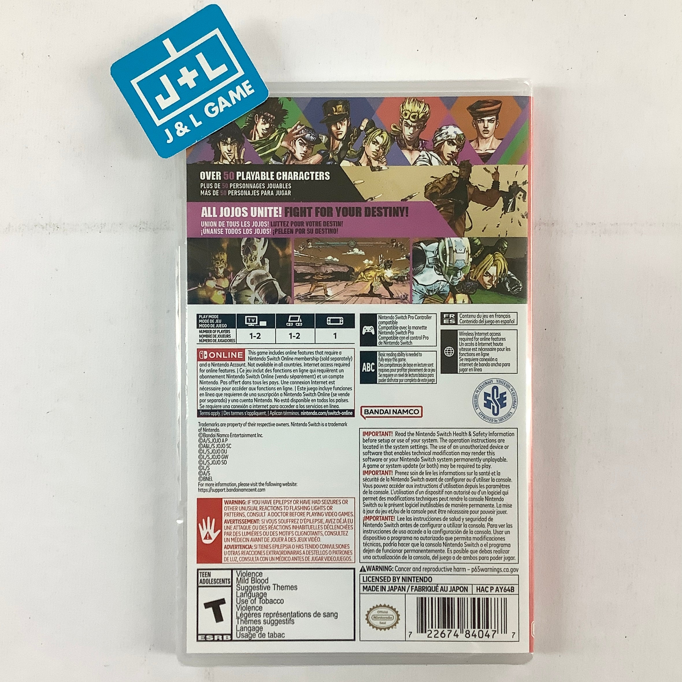 JoJo’s Bizarre Adventure: All-Star Battle R - (NSW) Nintendo Switch Video Games BANDAI NAMCO Entertainment   