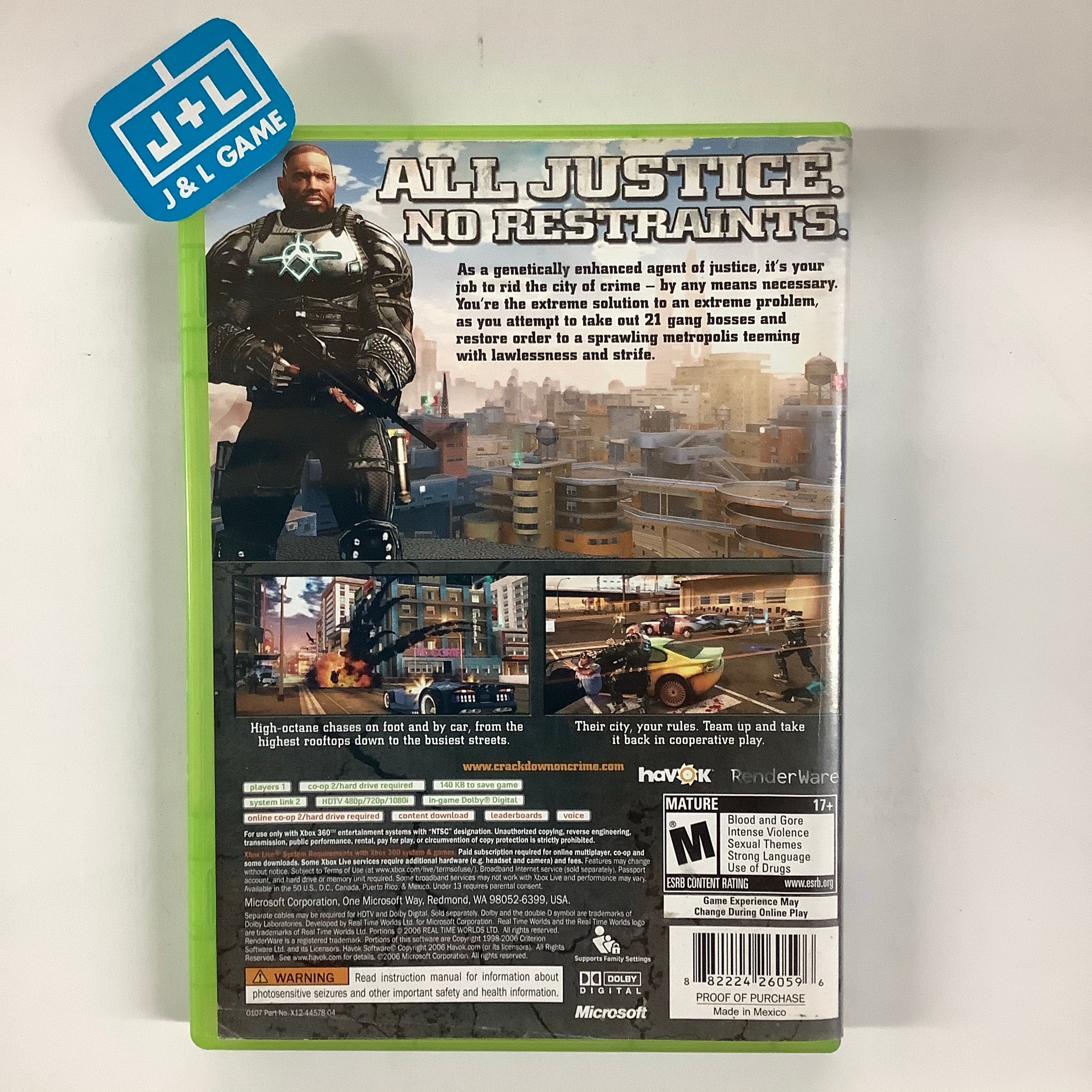 Crackdown - Xbox 360 [Pre-Owned] Video Games Microsoft Game Studios   