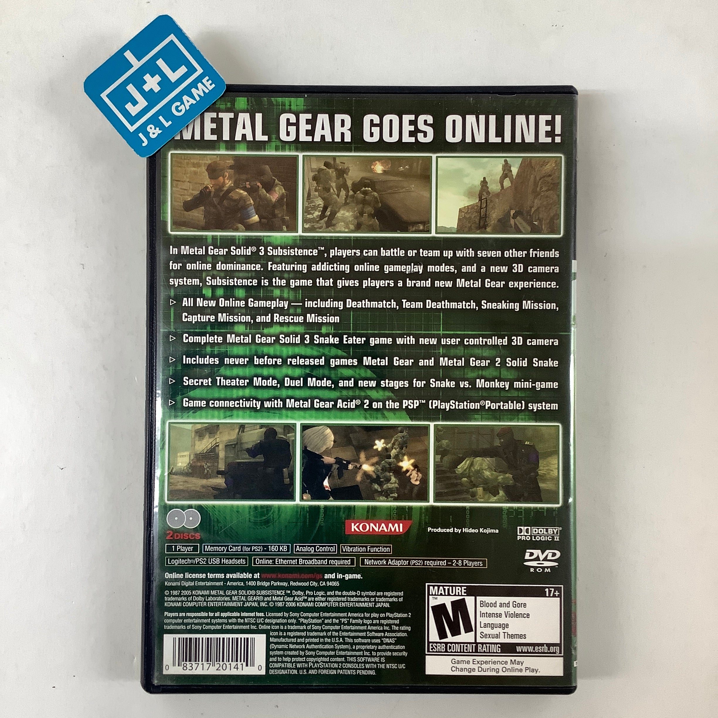 metal gear solid ds rom Metal Gear Solid 3: Subsistence