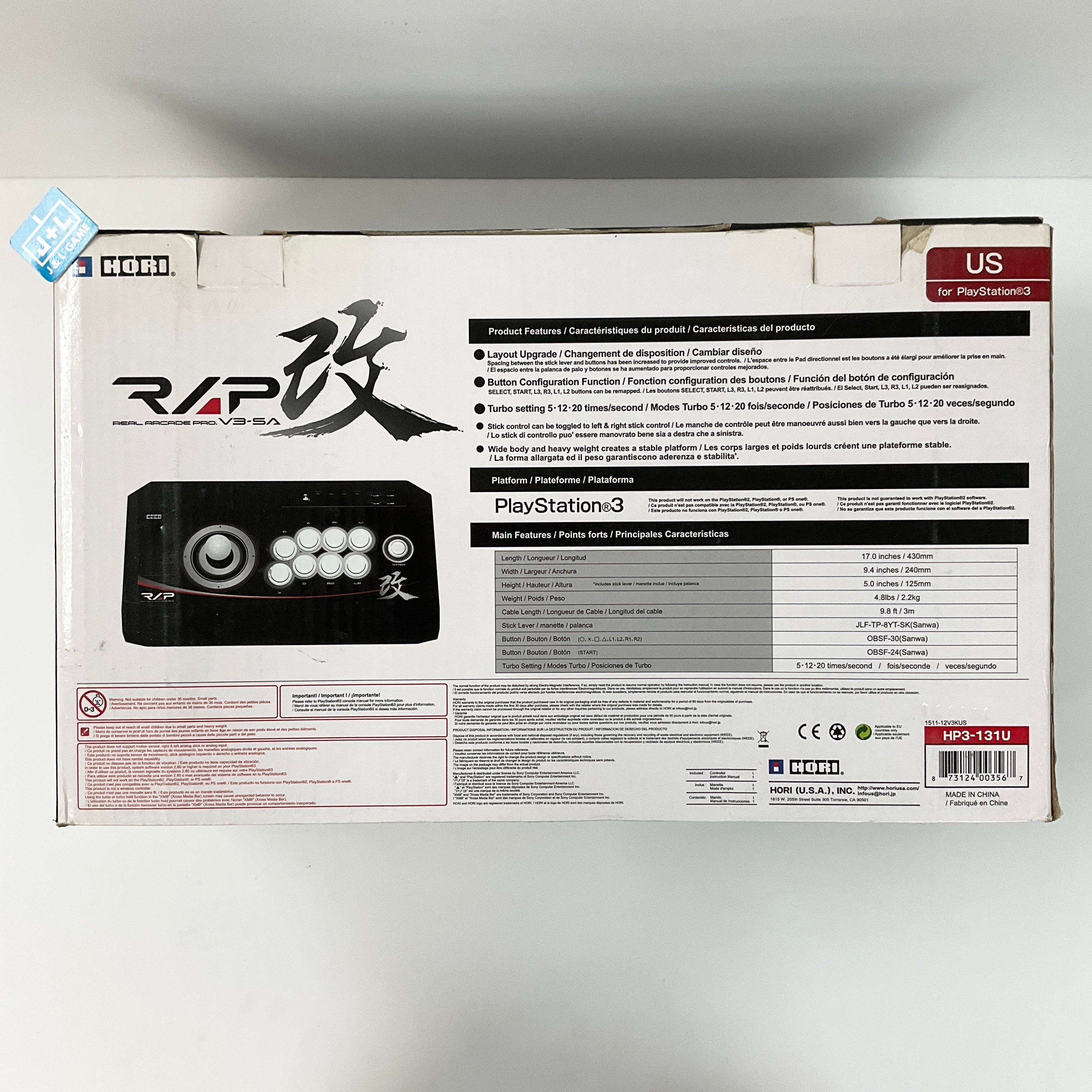HORI PlayStation 3 Real Arcade Pro V3-SA Kai - (PS3) PlayStation 3 [Pre-Owned] Accessories HORI   