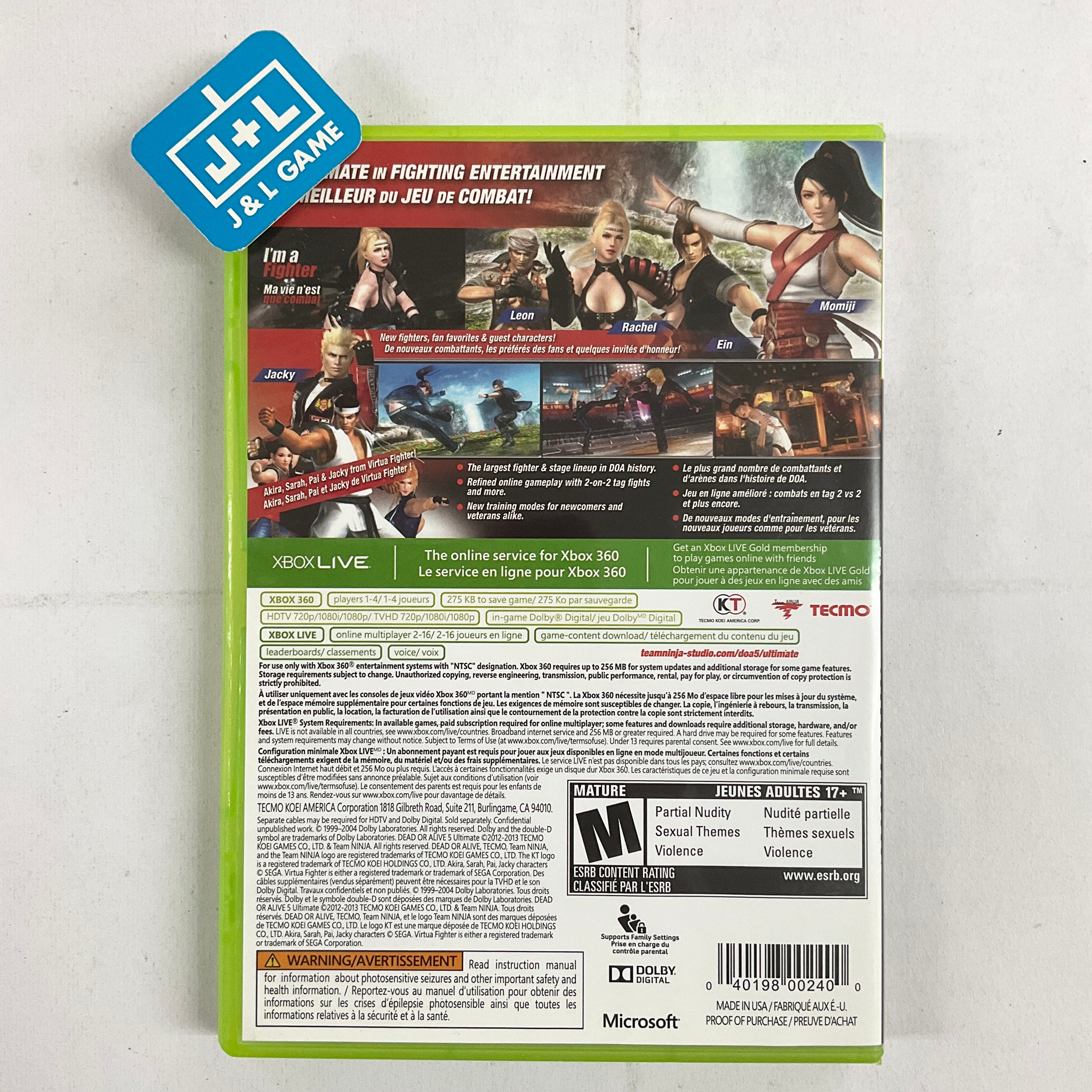 Dead or Alive 5 Ultimate - Xbox 360 [Pre-Owned] Video Games Tecmo Koei Games   