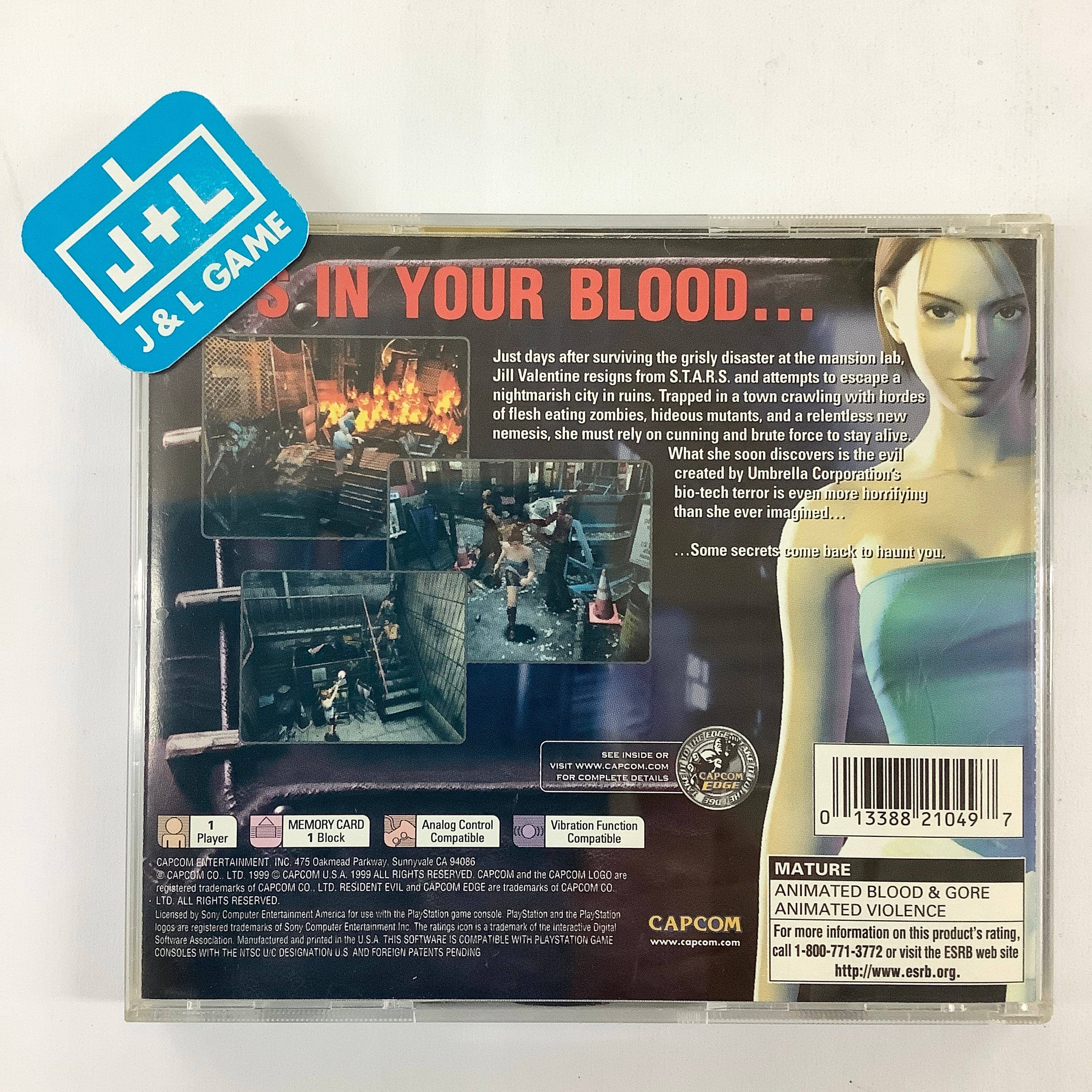 Resident Evil 3: Nemesis - (PS1) PlayStation 1 [Pre-Owned] Video Games Capcom   