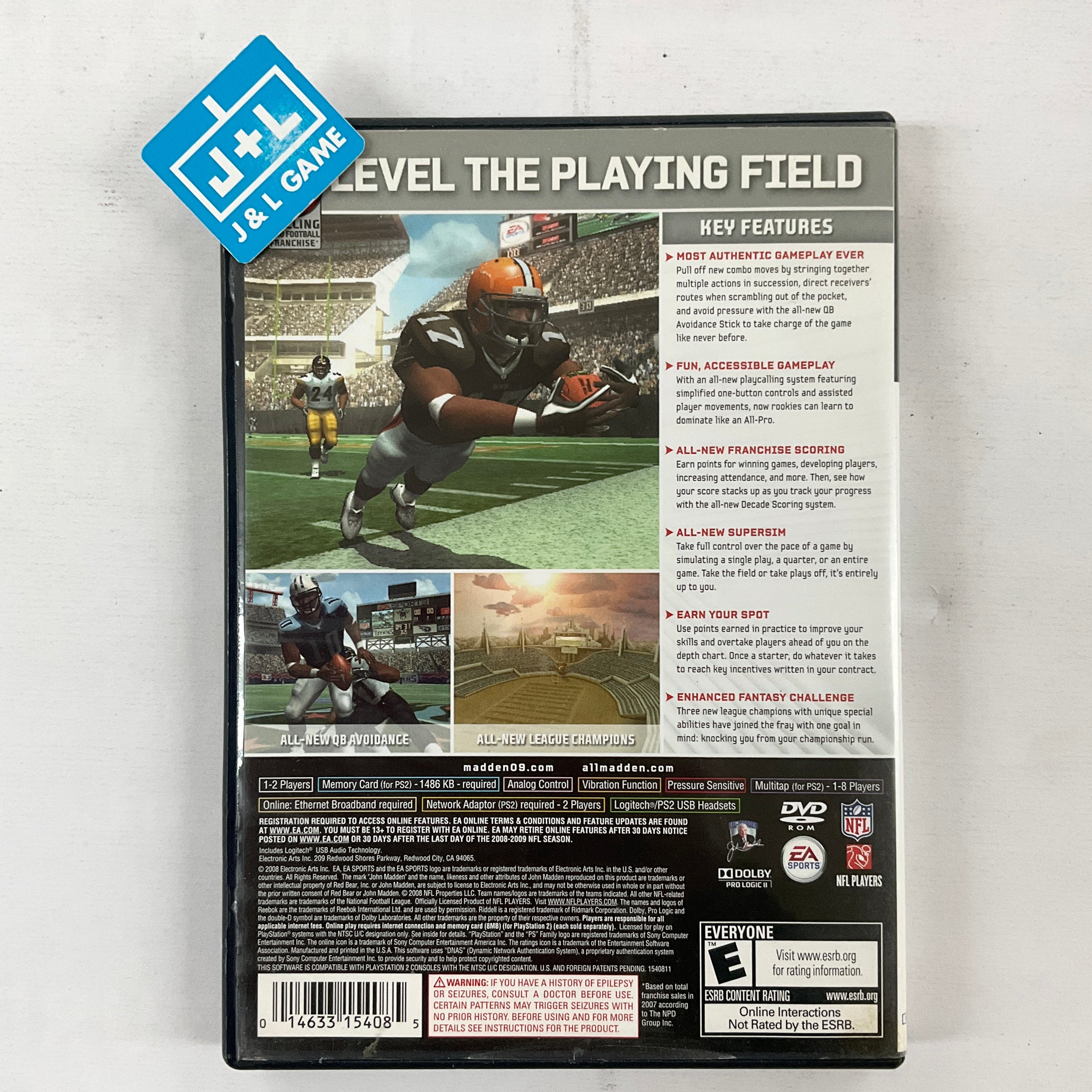 Madden NFL 09 - (PS2) PlayStation 2 [Pre-Owned] Video Games Electronic Arts   