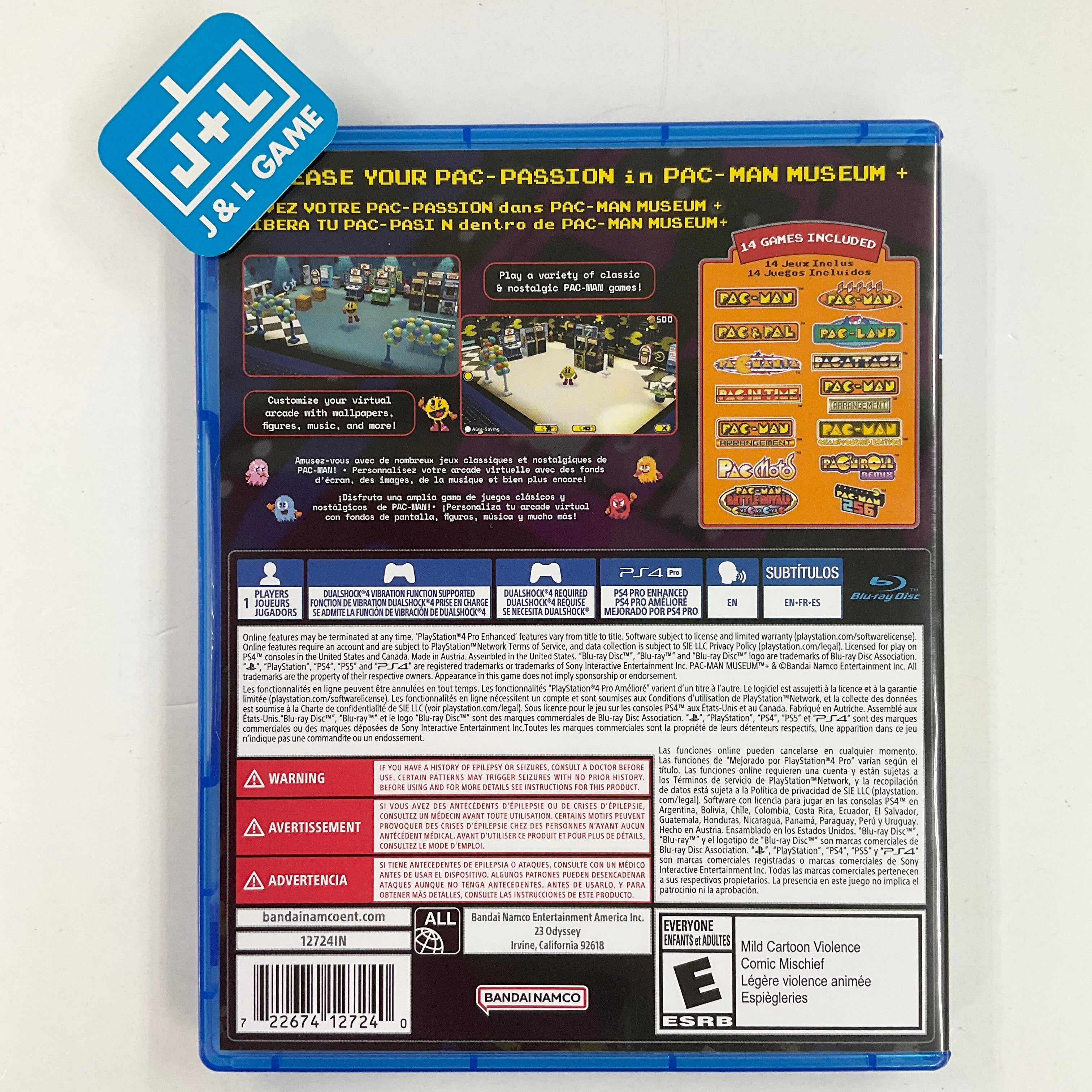 PAC-MAN MUSEUM + - (PS4) PlayStation 4 [UNBOXING] Video Games BANDAI NAMCO Entertainment   
