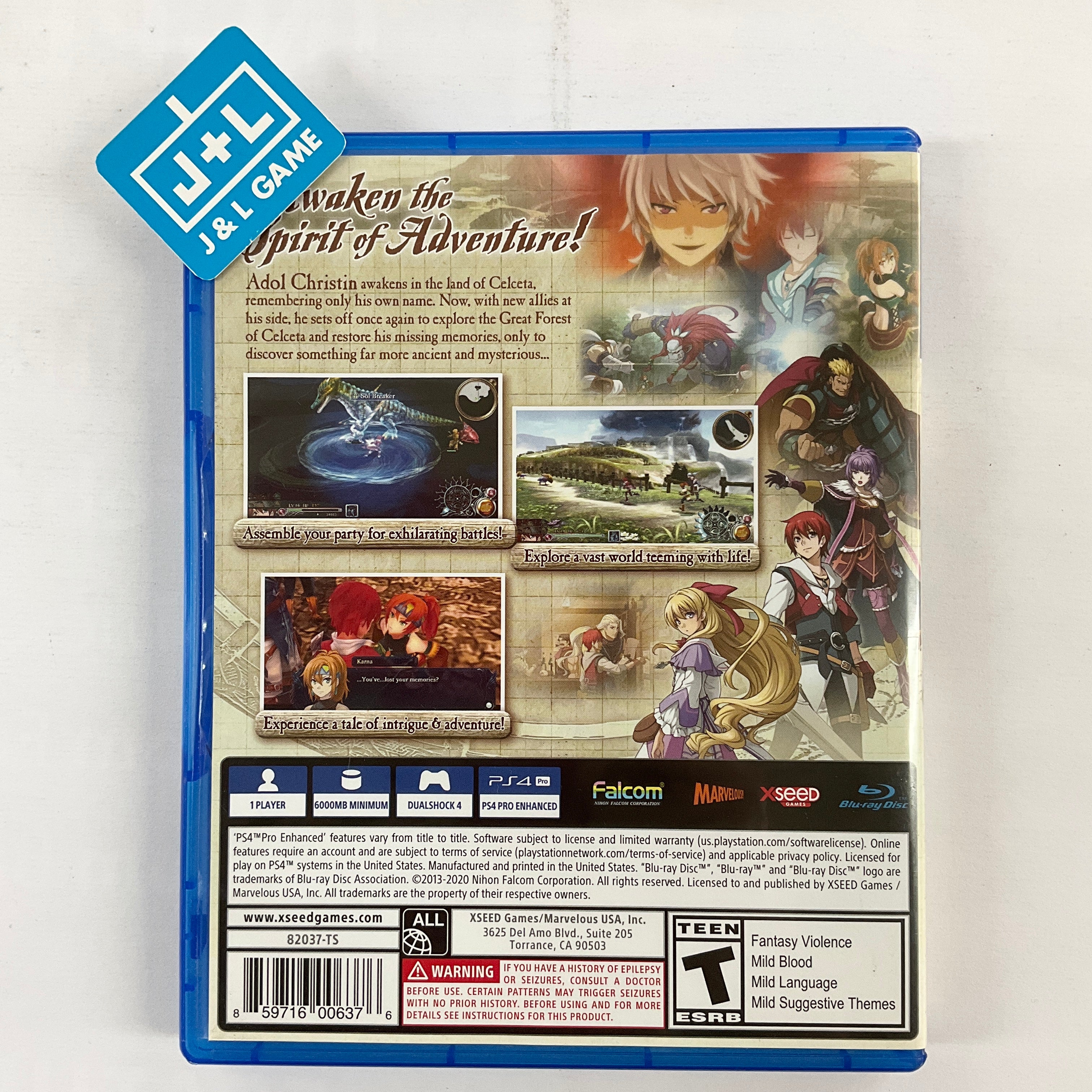 Ys: Memories of Celceta - (PS4) PlayStation 4 [Pre-Owned] | J&L Game