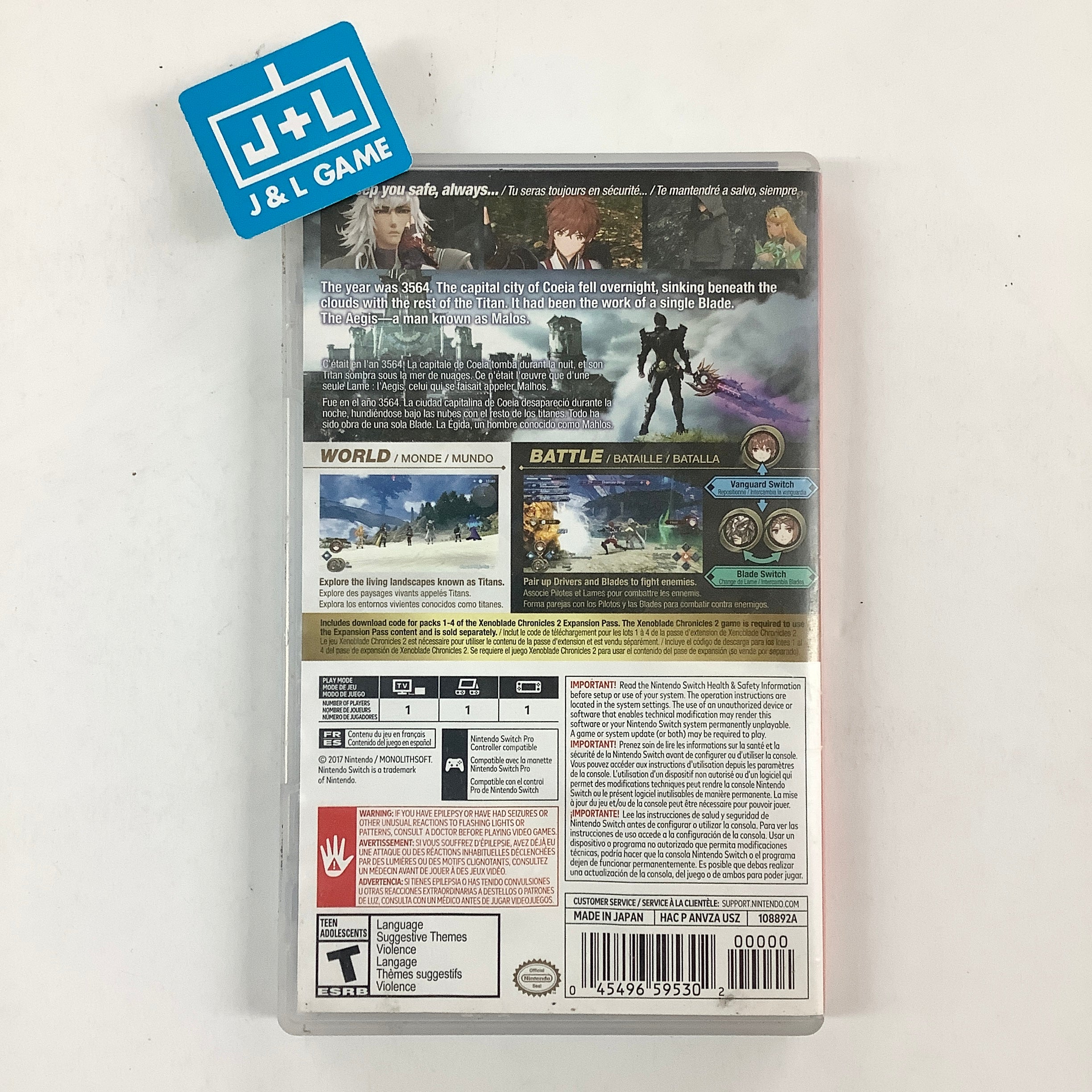 Xenoblade Chronicles 2: Torna - The Golden Country - (NSW) Nintendo Switch [Pre-Owned] Video Games Nintendo   