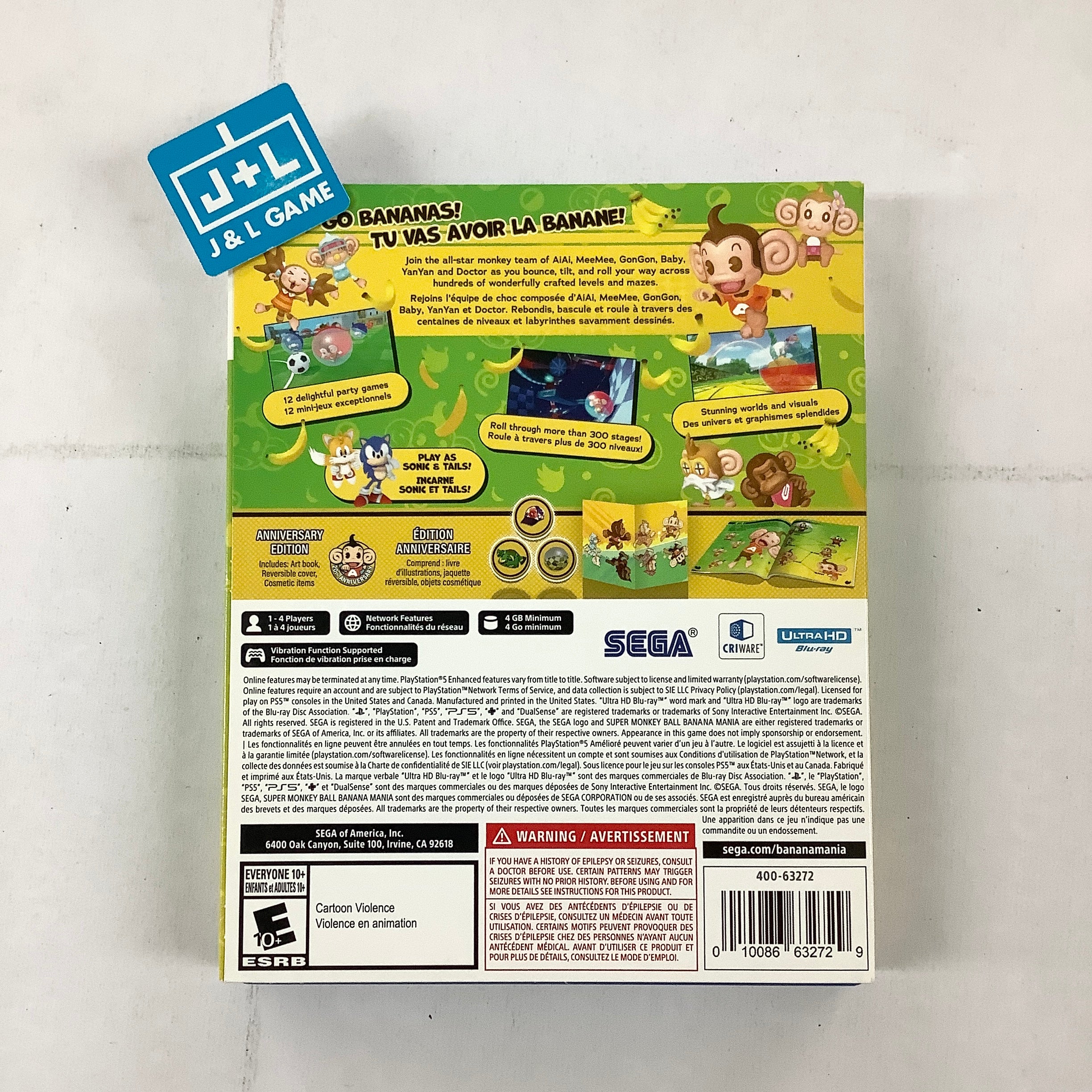 Super Monkey Ball Banana Mania: Anniversary Launch Edition - (PS5) PlayStation 5 [UNBOXING] Video Games SEGA   