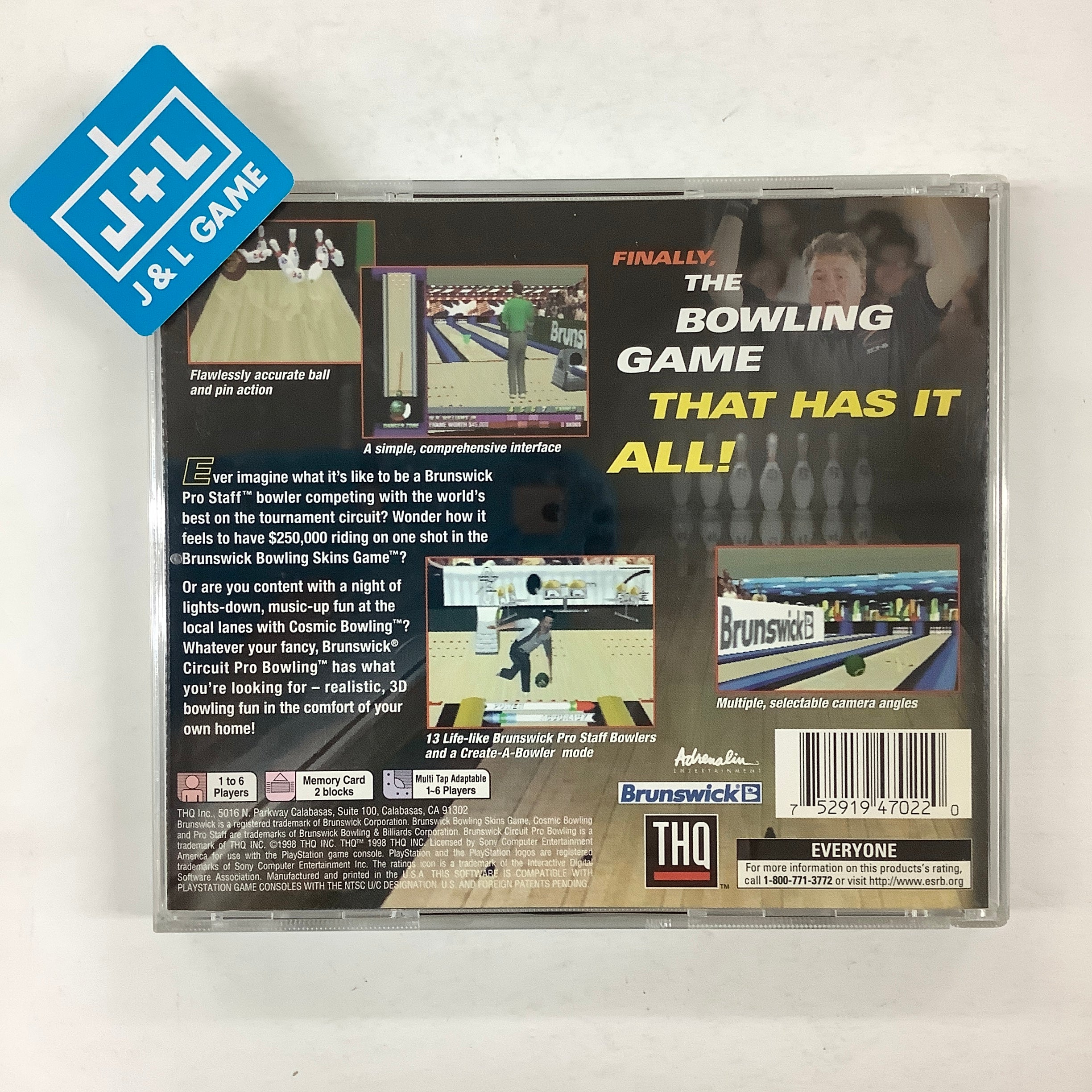 Brunswick Circuit Pro Bowling - (PS1) PlayStation 1 [Pre-Owned] Video Games THQ   
