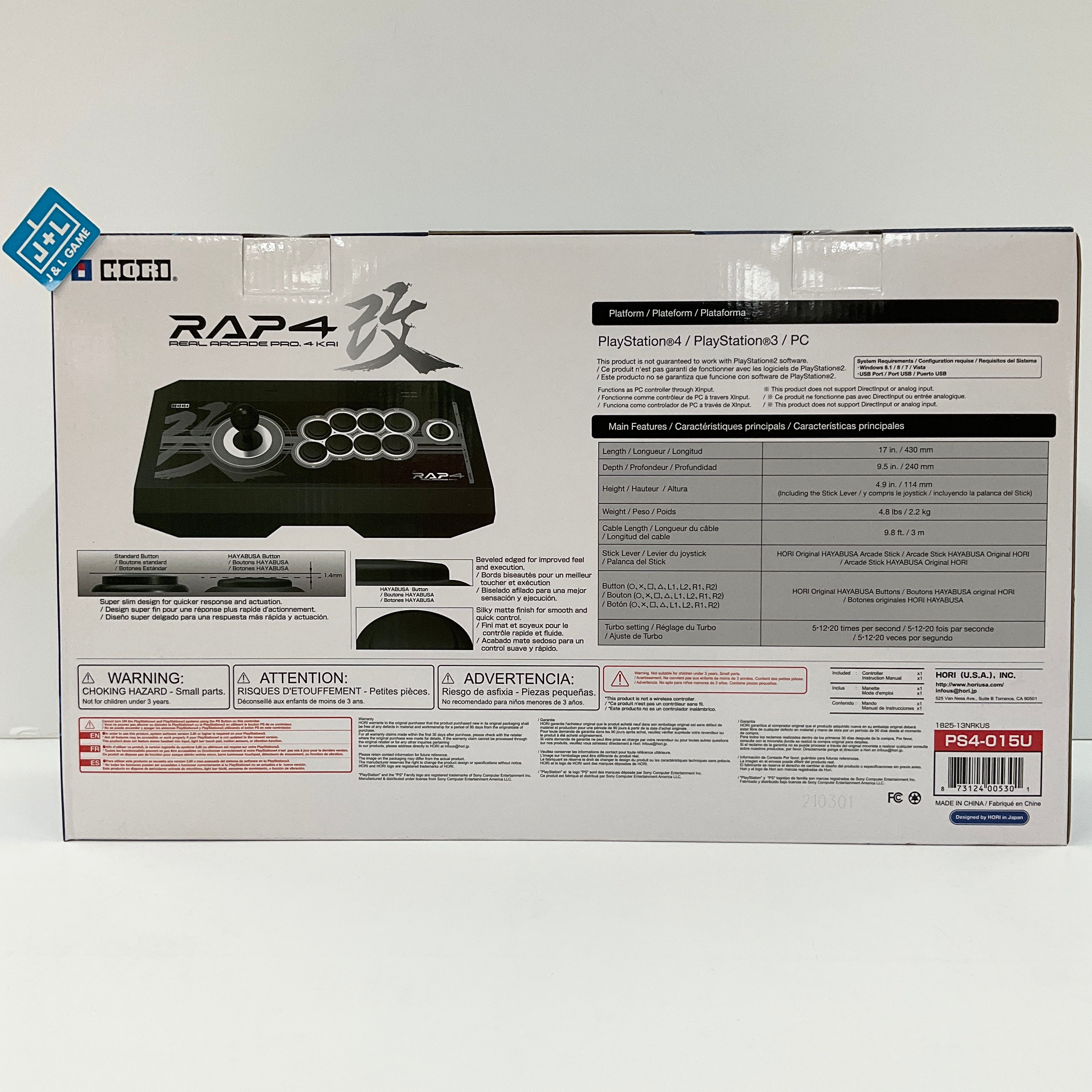 HORI Real Arcade Pro 4 Kai - PS4 (PlayStation 4) | J&L Game