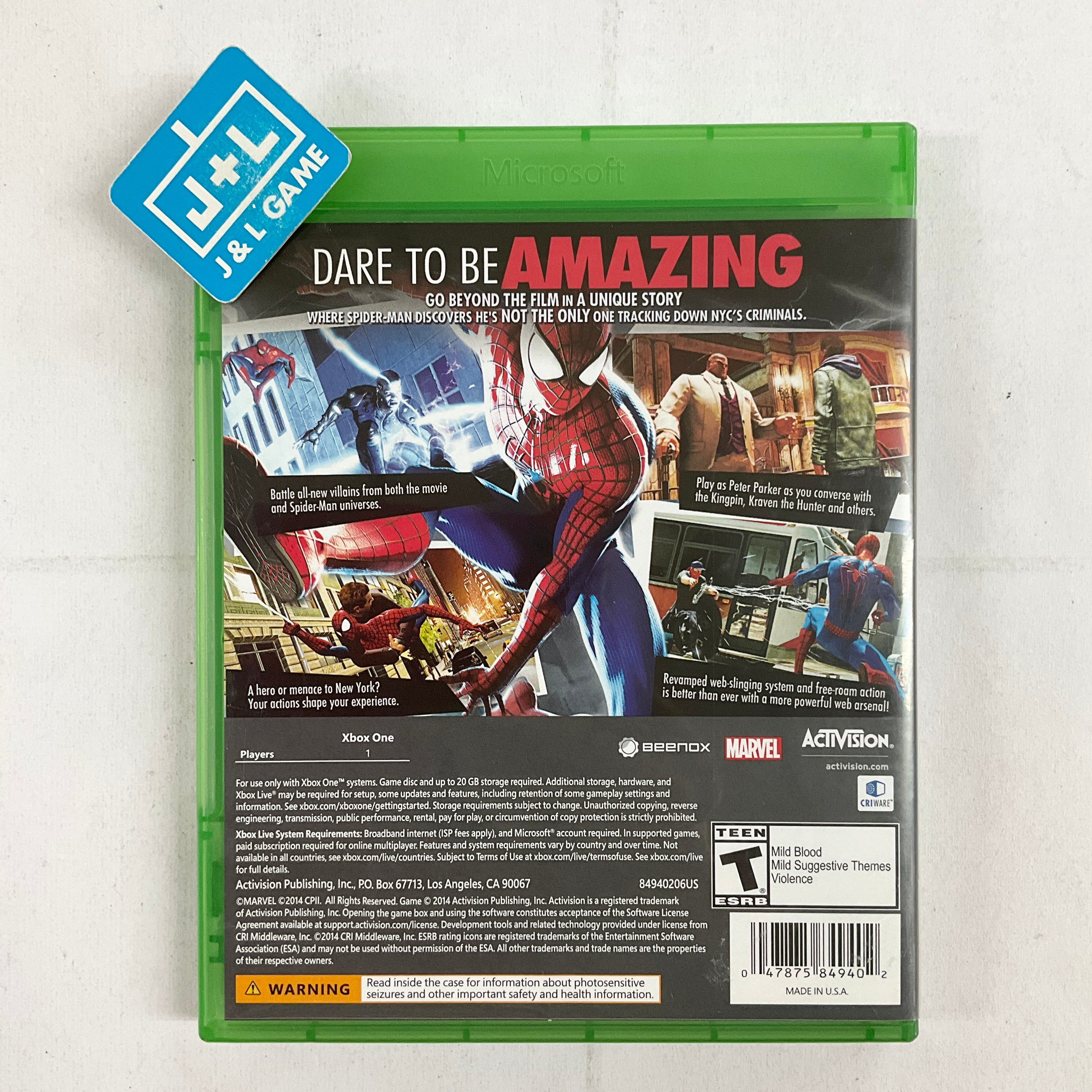 The Amazing Spider-Man 2 - (XB1) Xbox One [Pre-Owned] Video Games Activision   