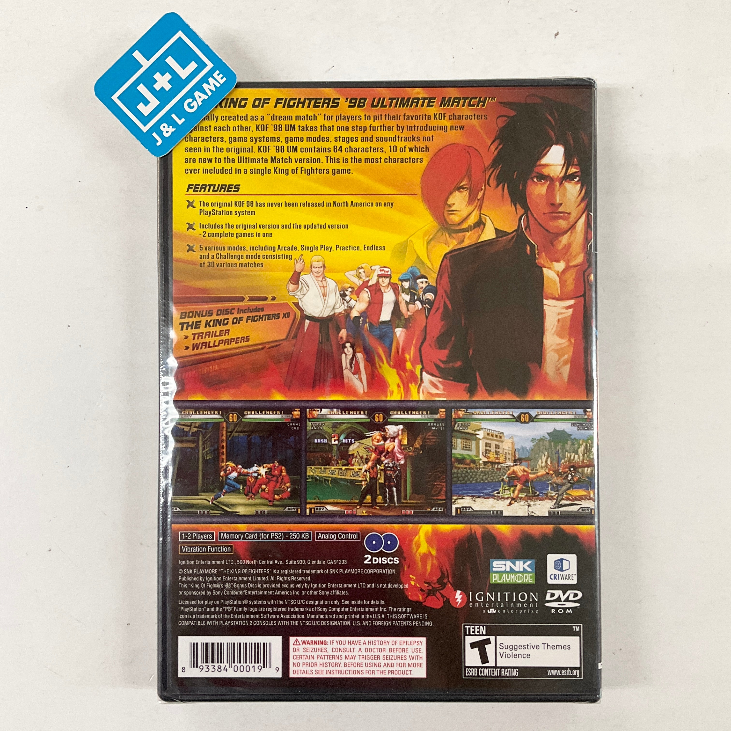 The King of Fighters '98 Ultimate Match - (PS2) PlayStation 2 Video Games SNK Playmore   