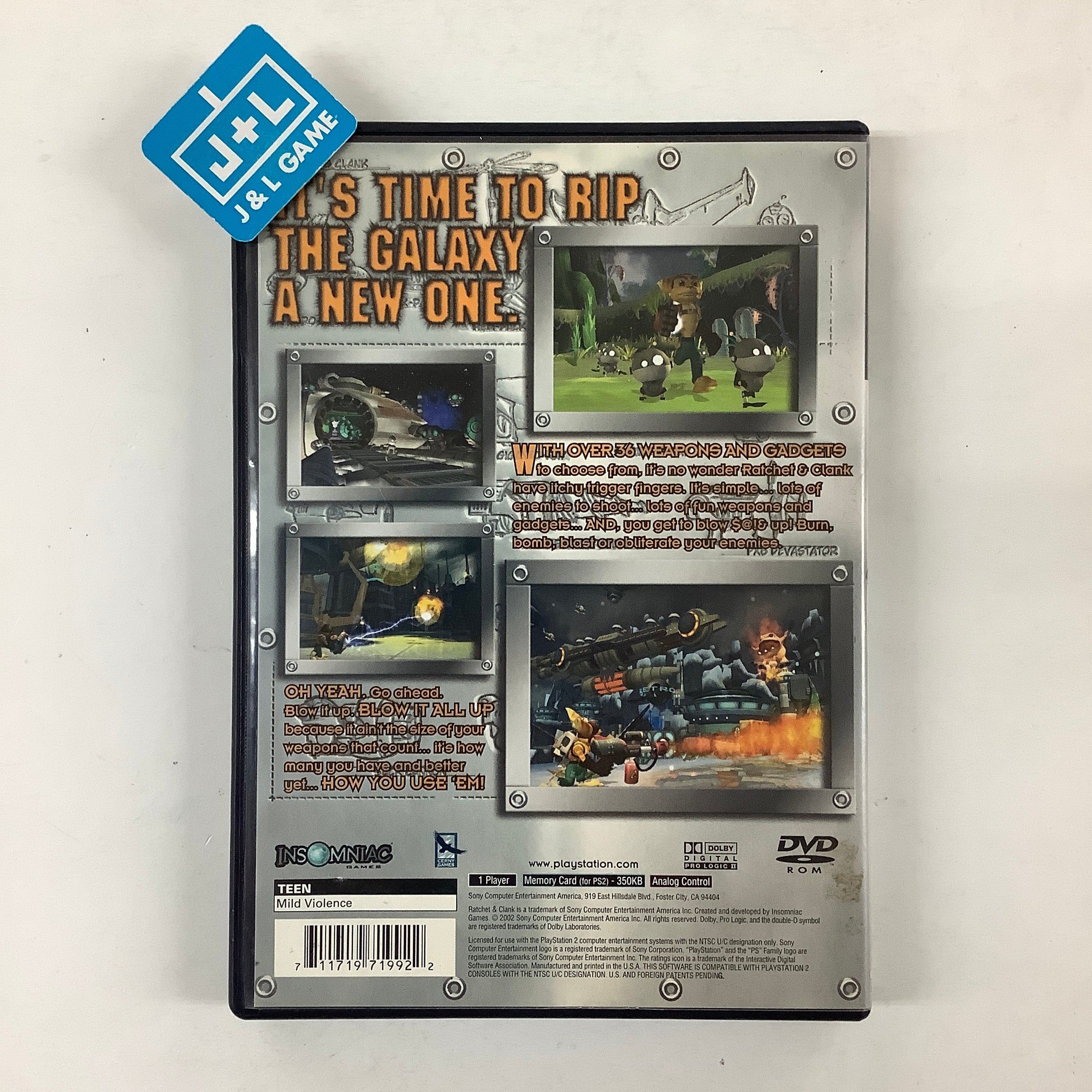 Ratchet & Clank - (PS2) PlayStation 2 [Pre-Owned] Video Games SCEA   