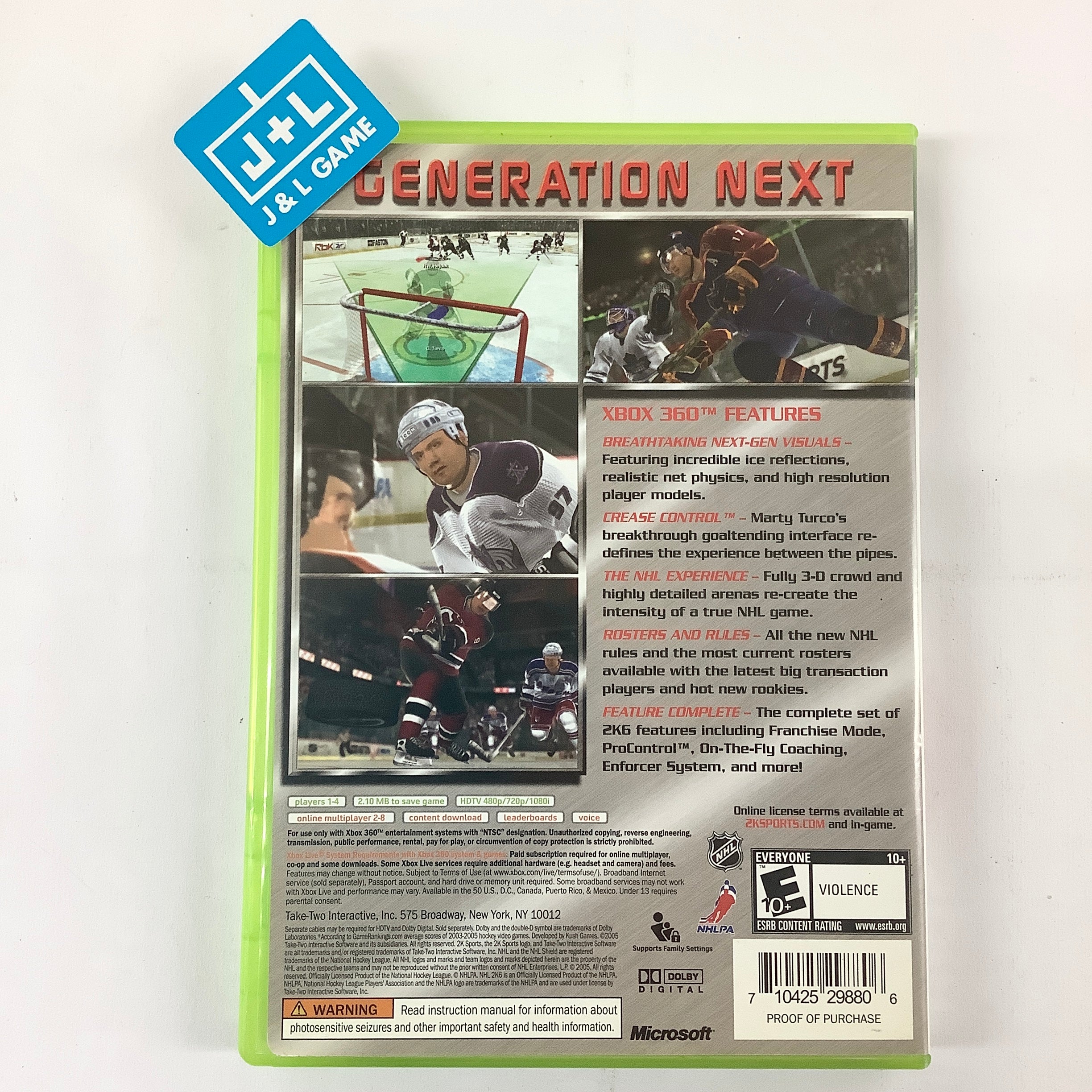 NHL 2K6 - Xbox 360 [Pre-Owned] | J&L Game