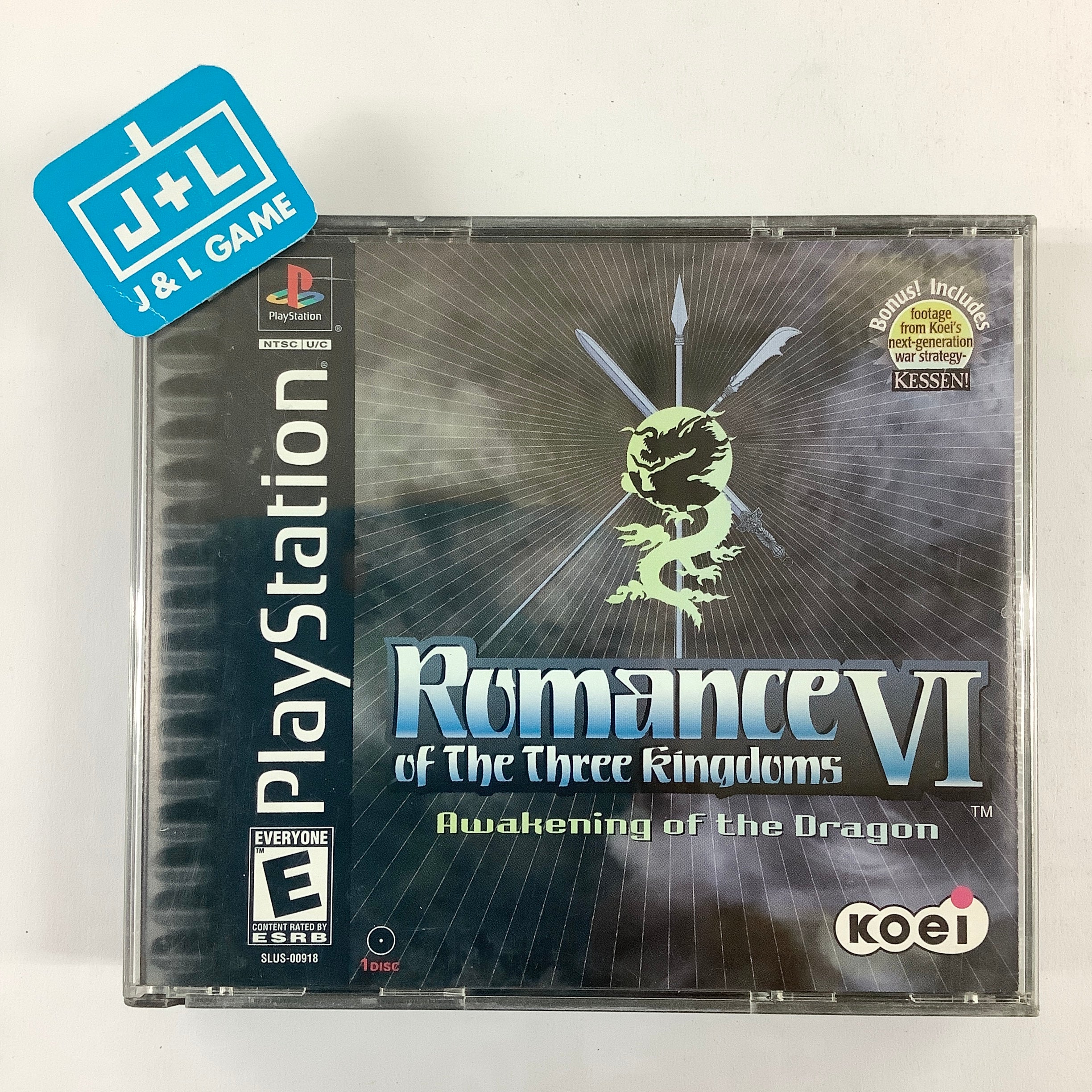 Romance of the Three Kingdoms VI: Awakening of the Dragon - (PS1) PlayStation 1 [Pre-Owned] Video Games Koei   