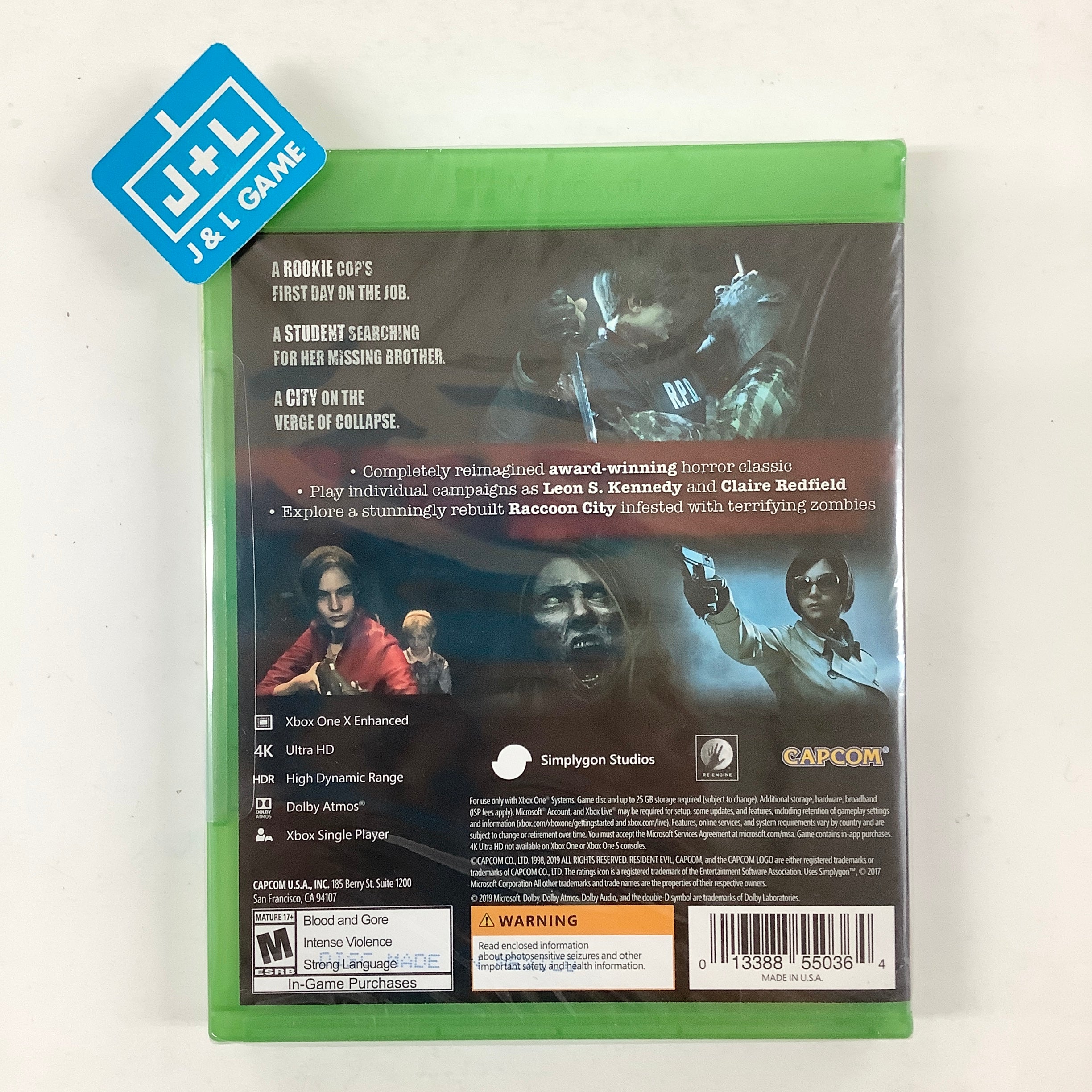 Resident Evil 2 - (XB1) Xbox One Video Games Capcom   