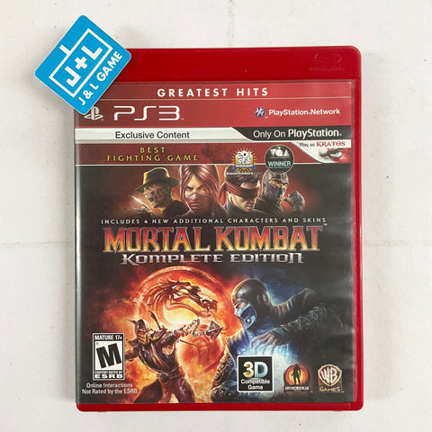 Mortal Kombat Komplete Edition (Greatest Hit's) - (PS3) PlayStation 3 [Pre-Owned] Video Games Warner Bros. Interactive Entertainment   
