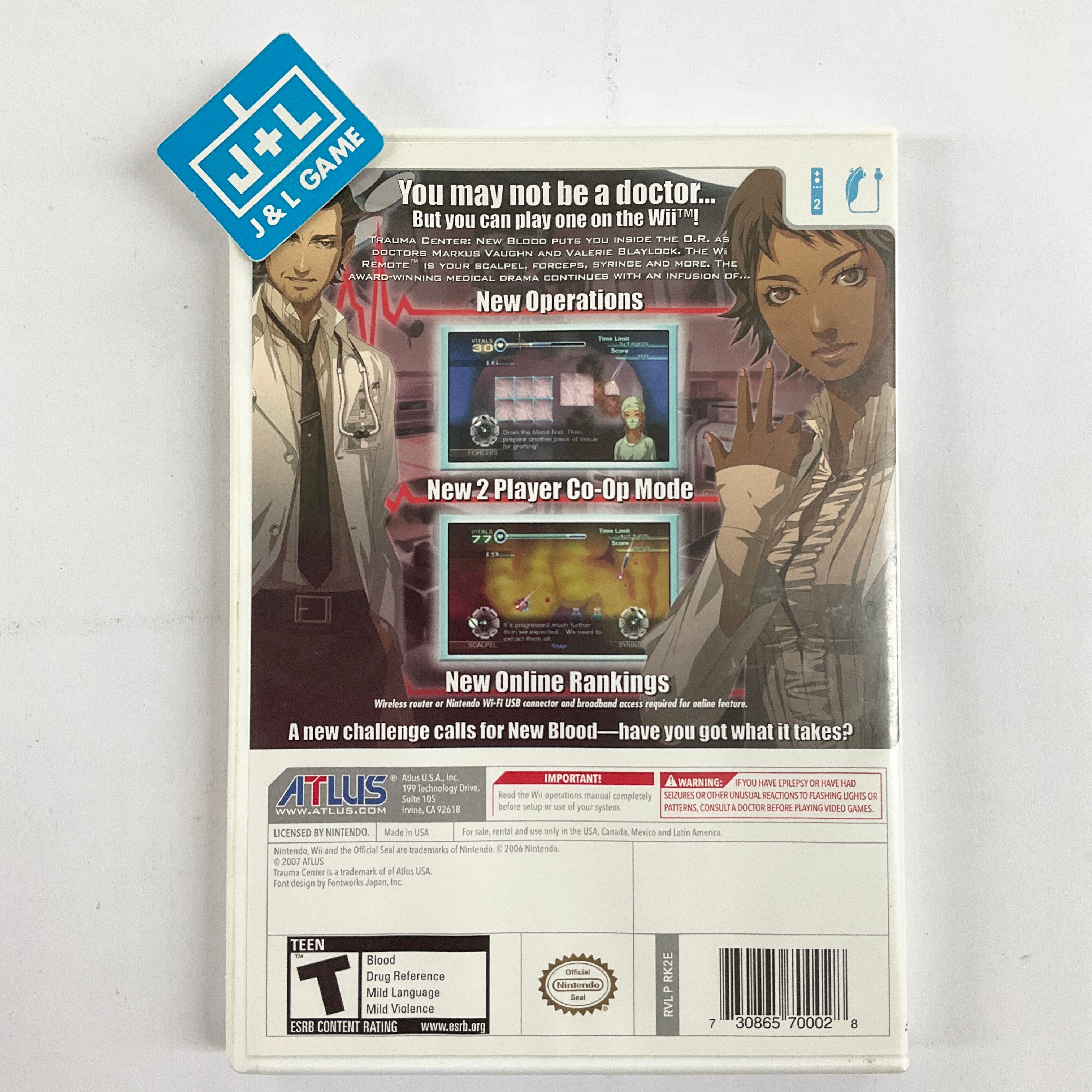 Trauma Center: New Blood - Nintendo Wii [Pre-Owned] Video Games Atlus   