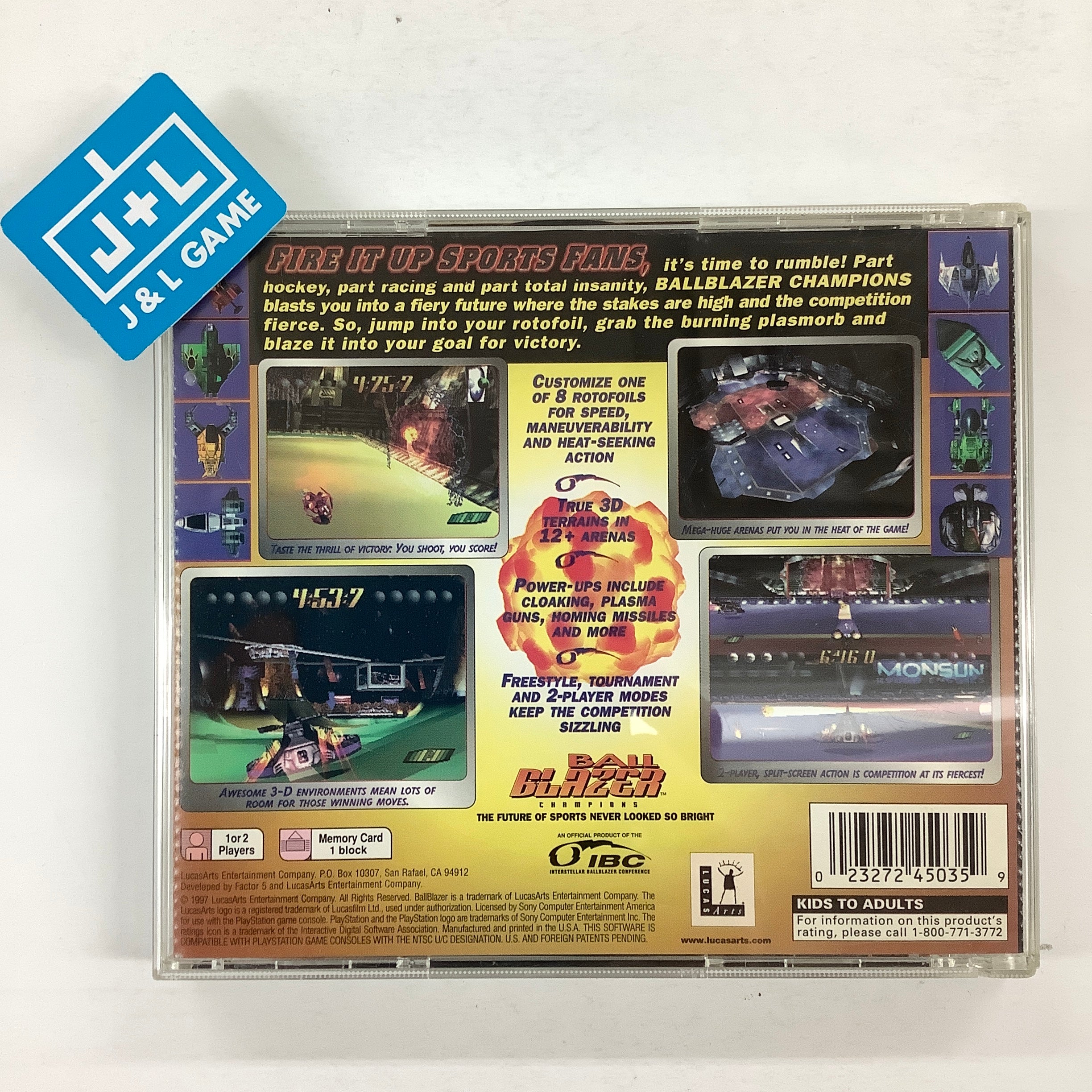 Ballblazer Champions - (PS1) PlayStation 1 [Pre-Owned] Video Games LucasArts   