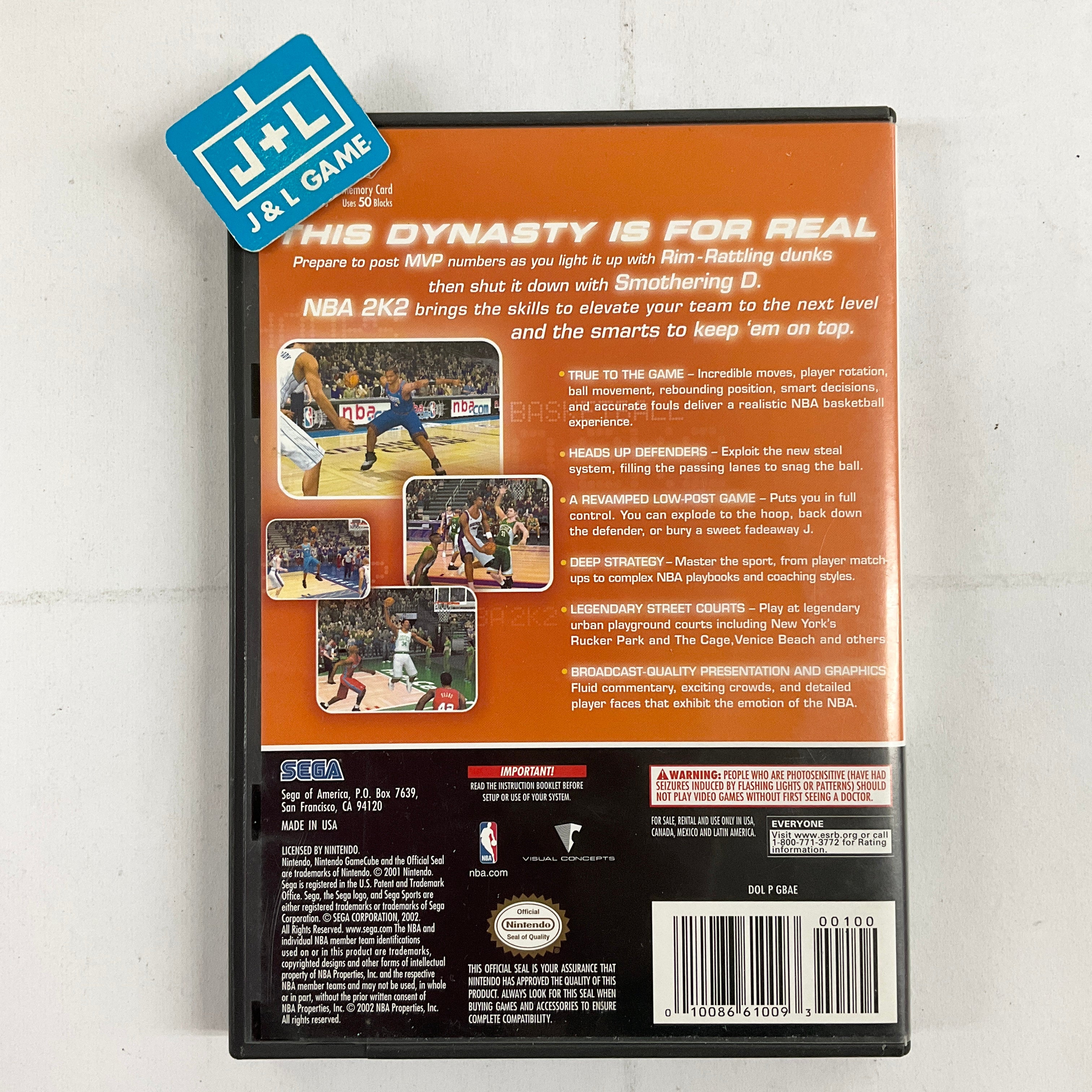 NBA 2K2 - (GC) GameCube [Pre-Owned] Video Games Sega   