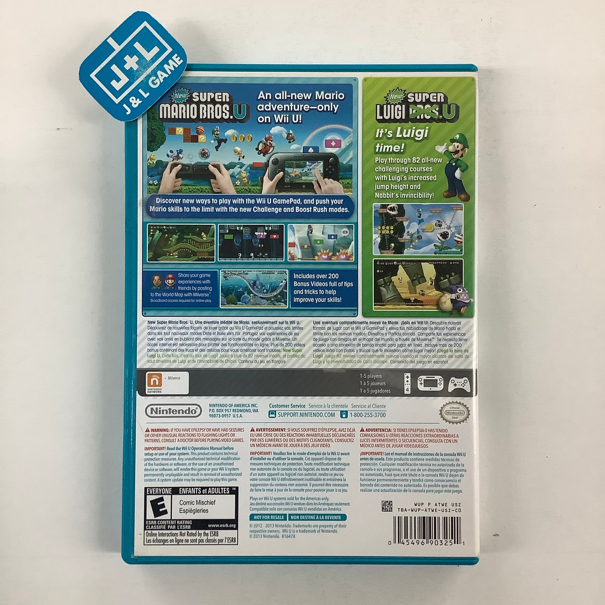 New Super Mario Bros. U + New Super Luigi U - Nintendo Wii U [Pre-Owned] Video Games Nintendo   