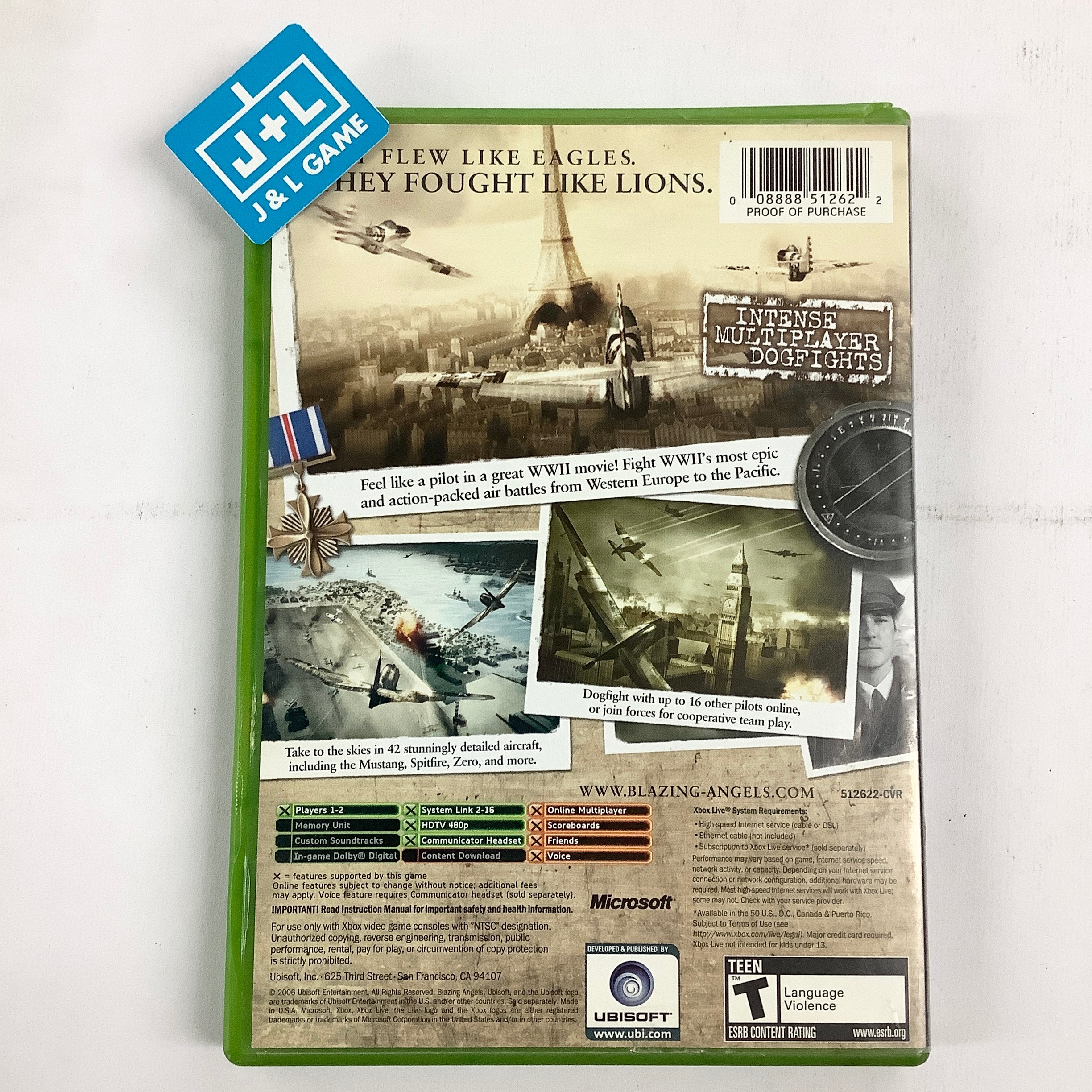Blazing Angels: Squadrons of WWII - (XB) Xbox [Pre-Owned] Video Games Ubisoft   