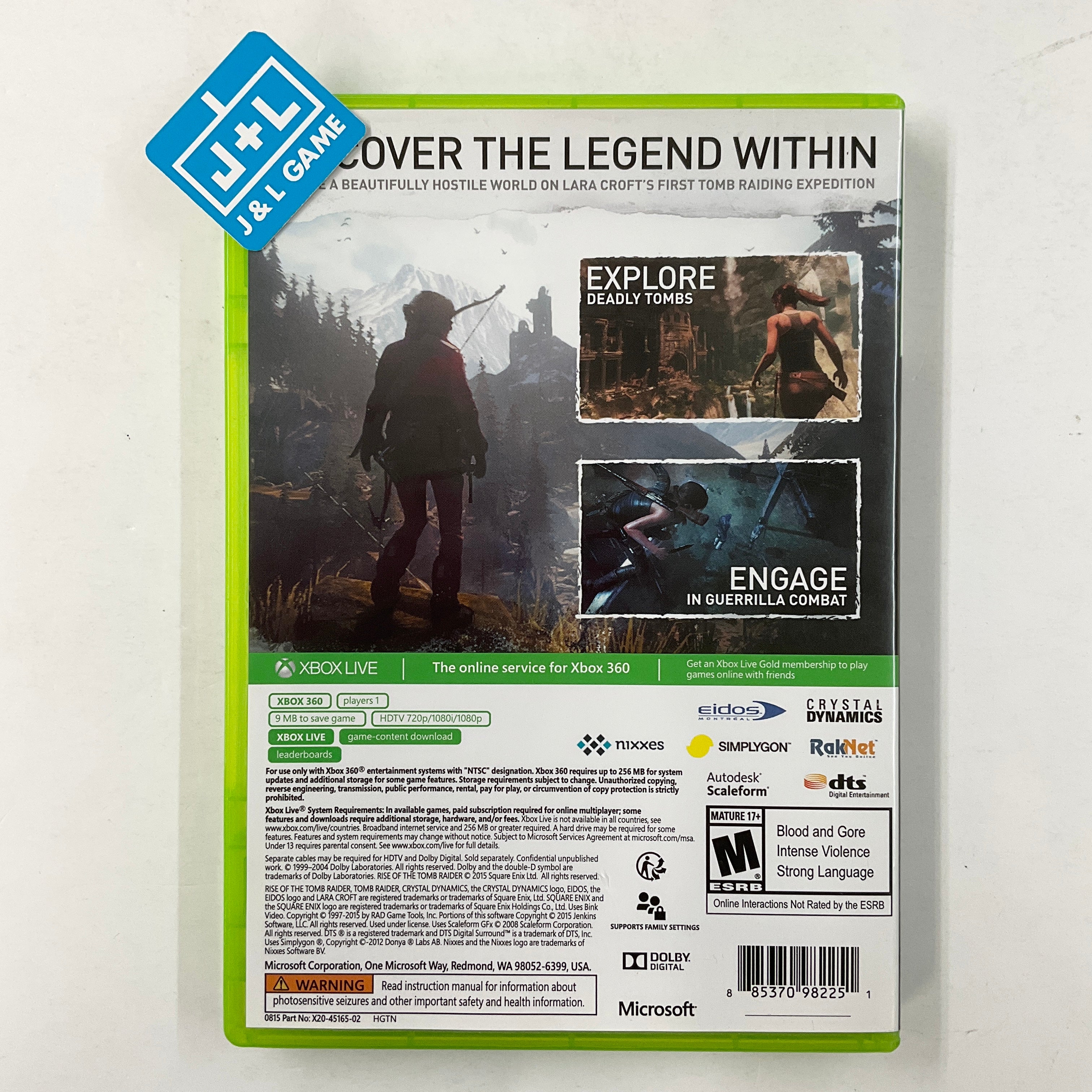Rise of the Tomb Raider - Xbox 360 [Pre-Owned] Video Games Crystal Dynamics   