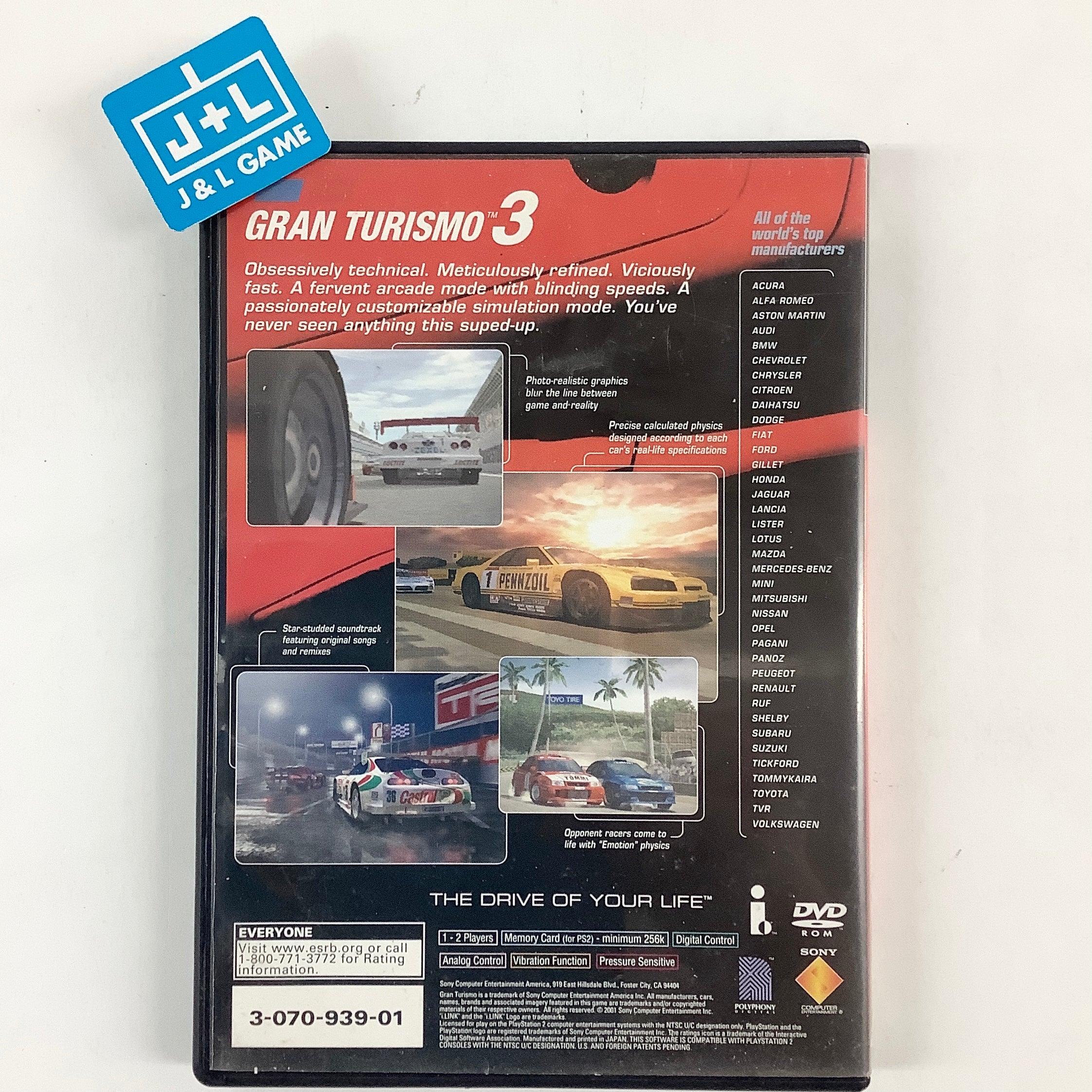 Gran Turismo 3: A-Spec (Racing Pack Edition) - (PS2) PlayStation 2