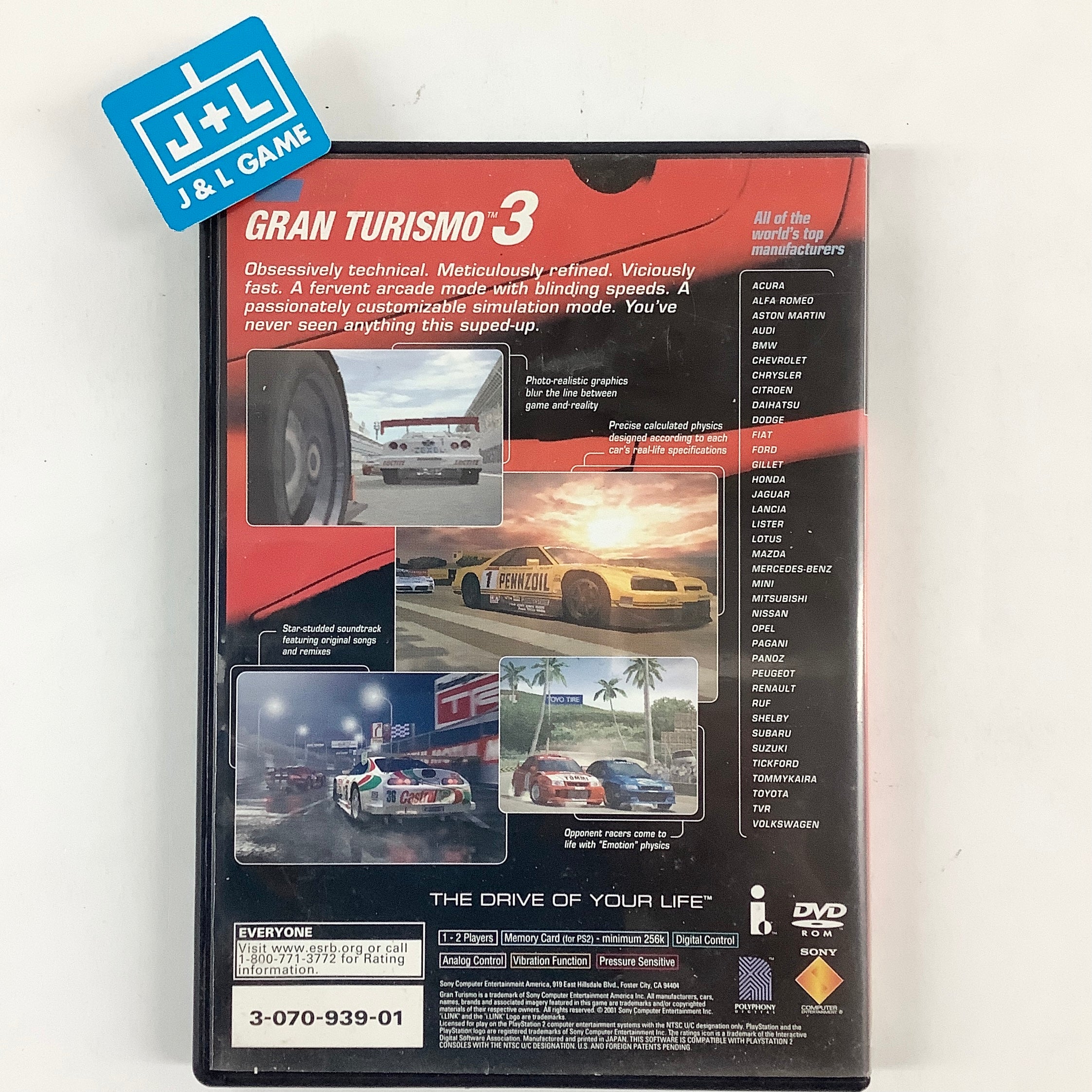 Gran Turismo 3: A-Spec (Racing Pack Edition) - (PS2) PlayStation 2 [Pre-Owned] Video Games SCEA   