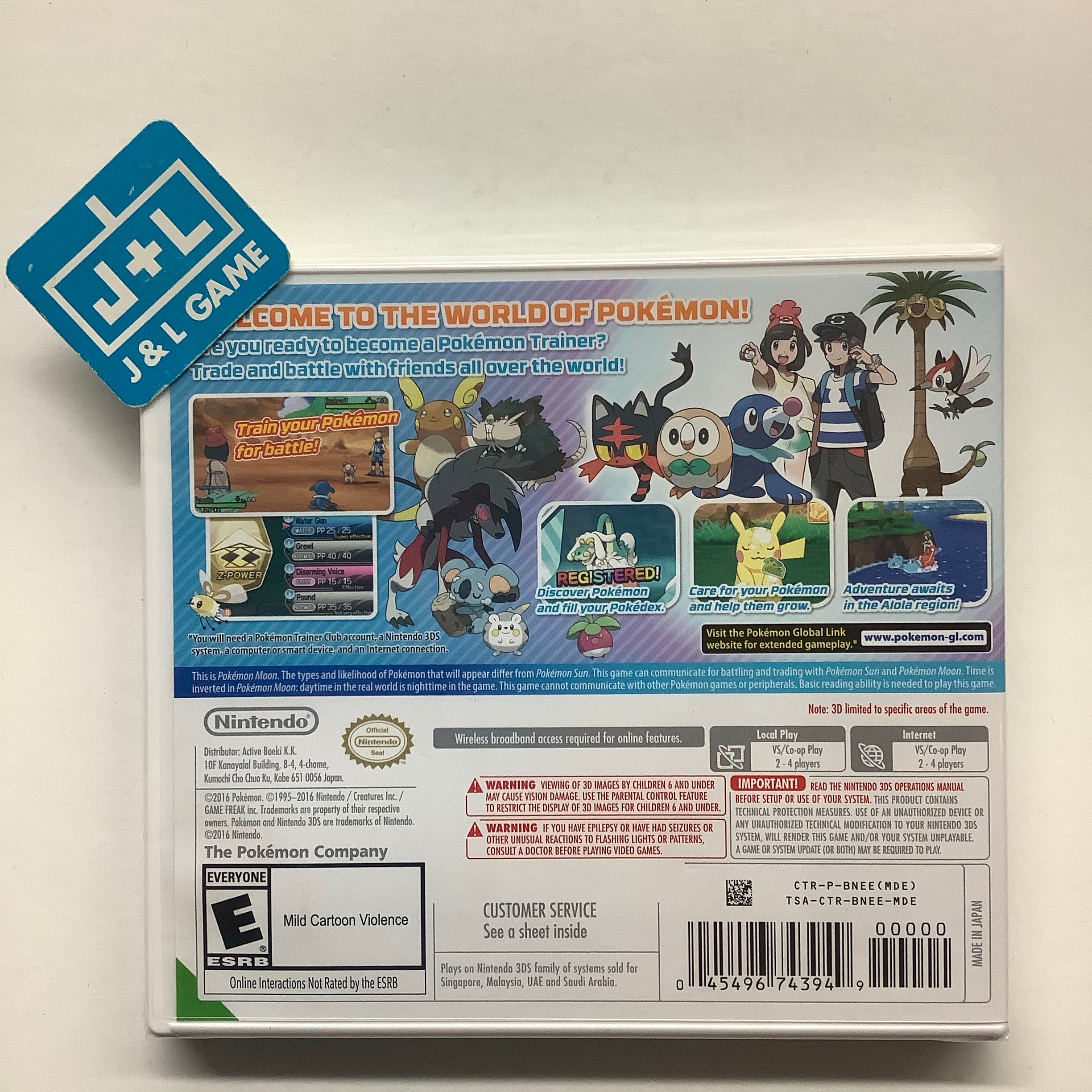 Pokemon Moon - Nintendo 3DS (World Edition) | J&L Game