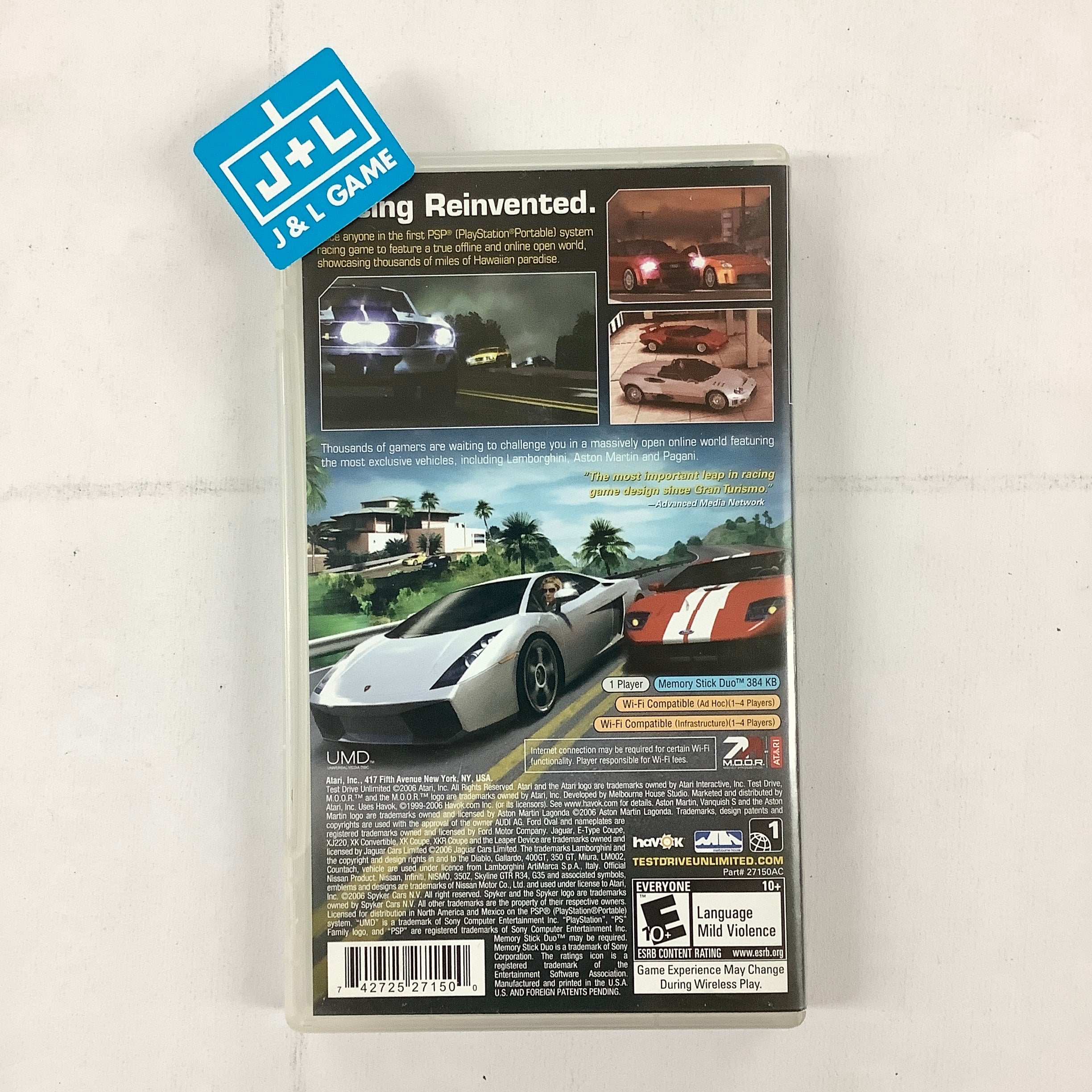 Test Drive Unlimited - Sony PSP [Pre-Owned] Video Games Atari SA   