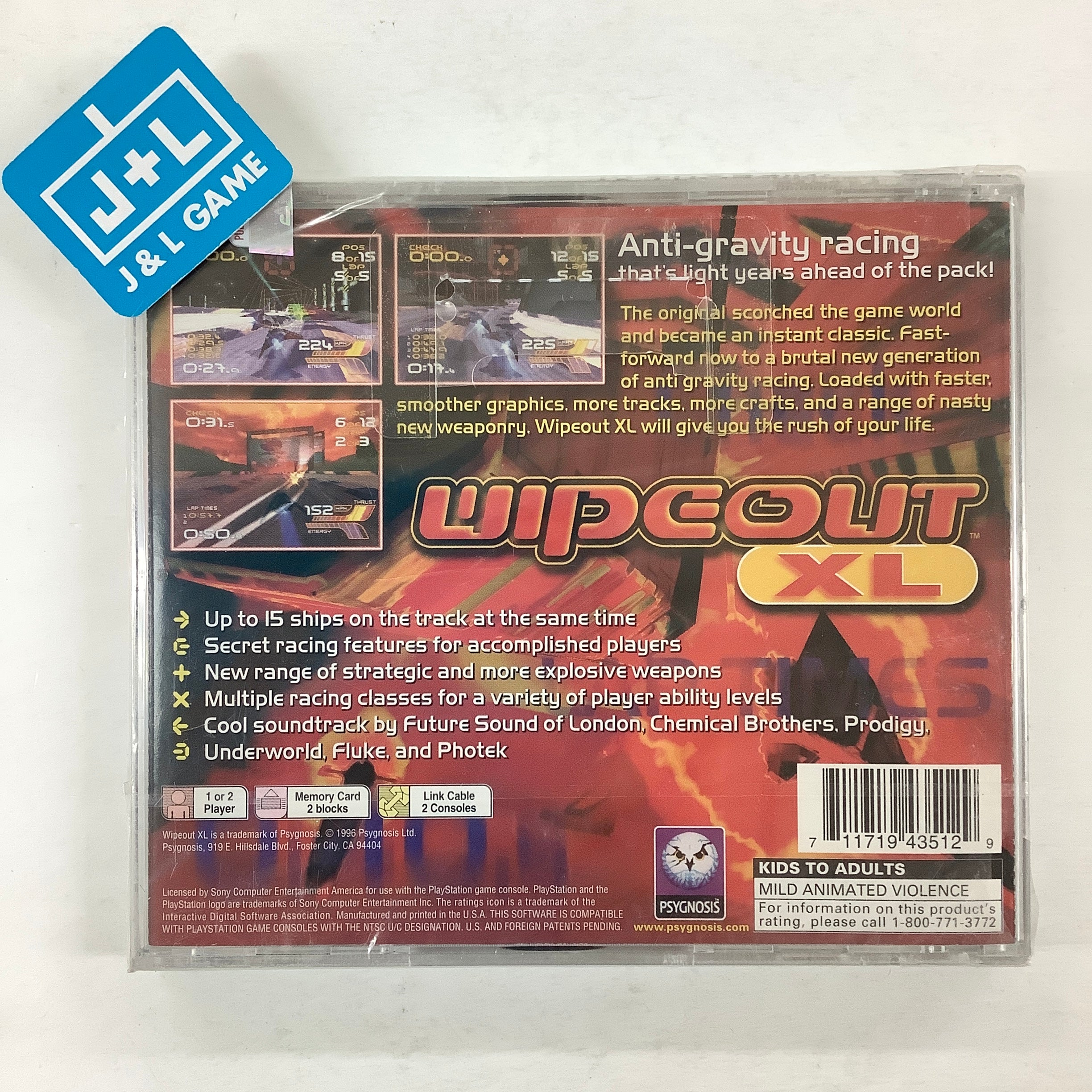 Wipeout XL - (PS1) PlayStation 1 Video Games SCEA   