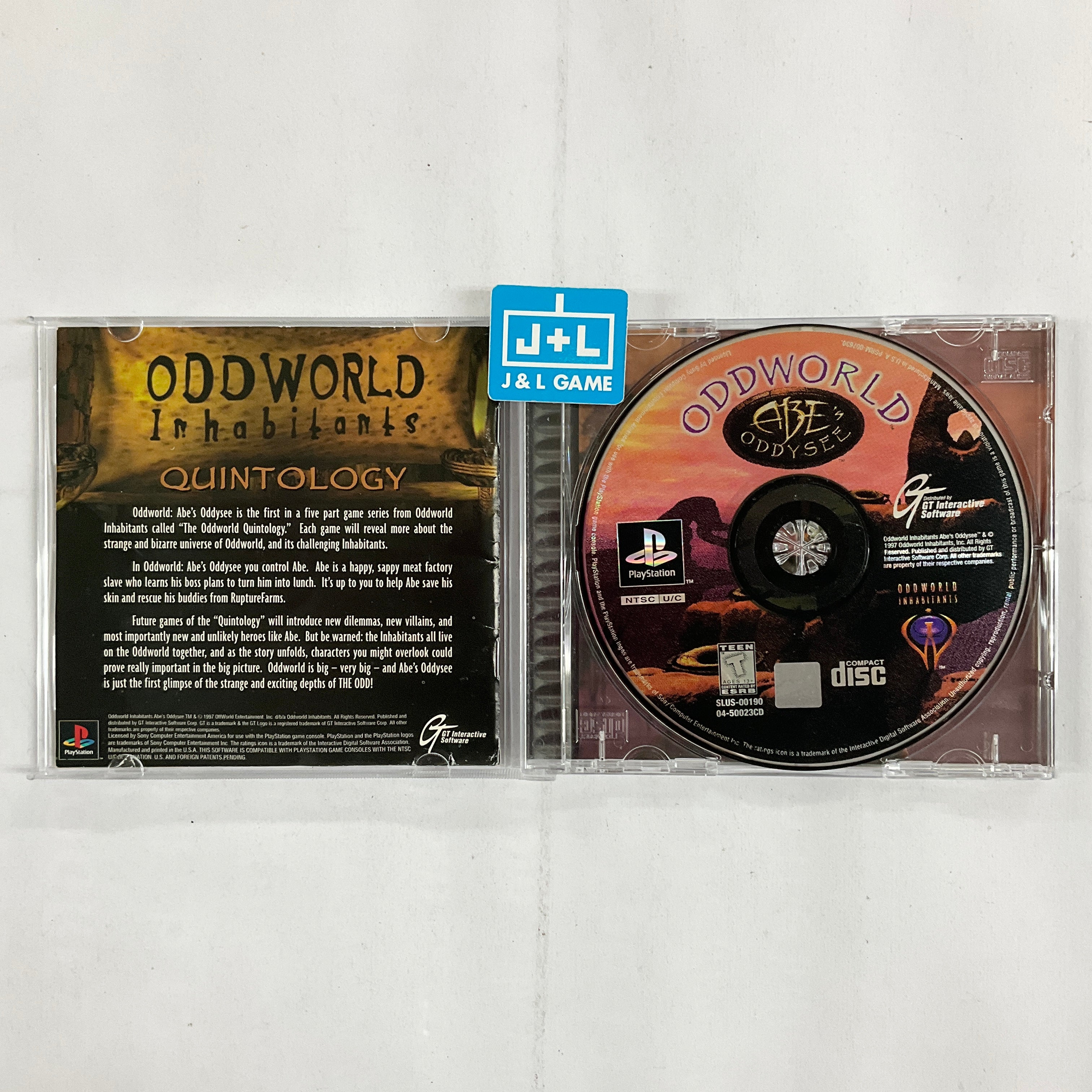 Oddworld: Abe's Oddysee - (PS1) PlayStation 1 [Pre-Owned] Video Games GT Interactive   