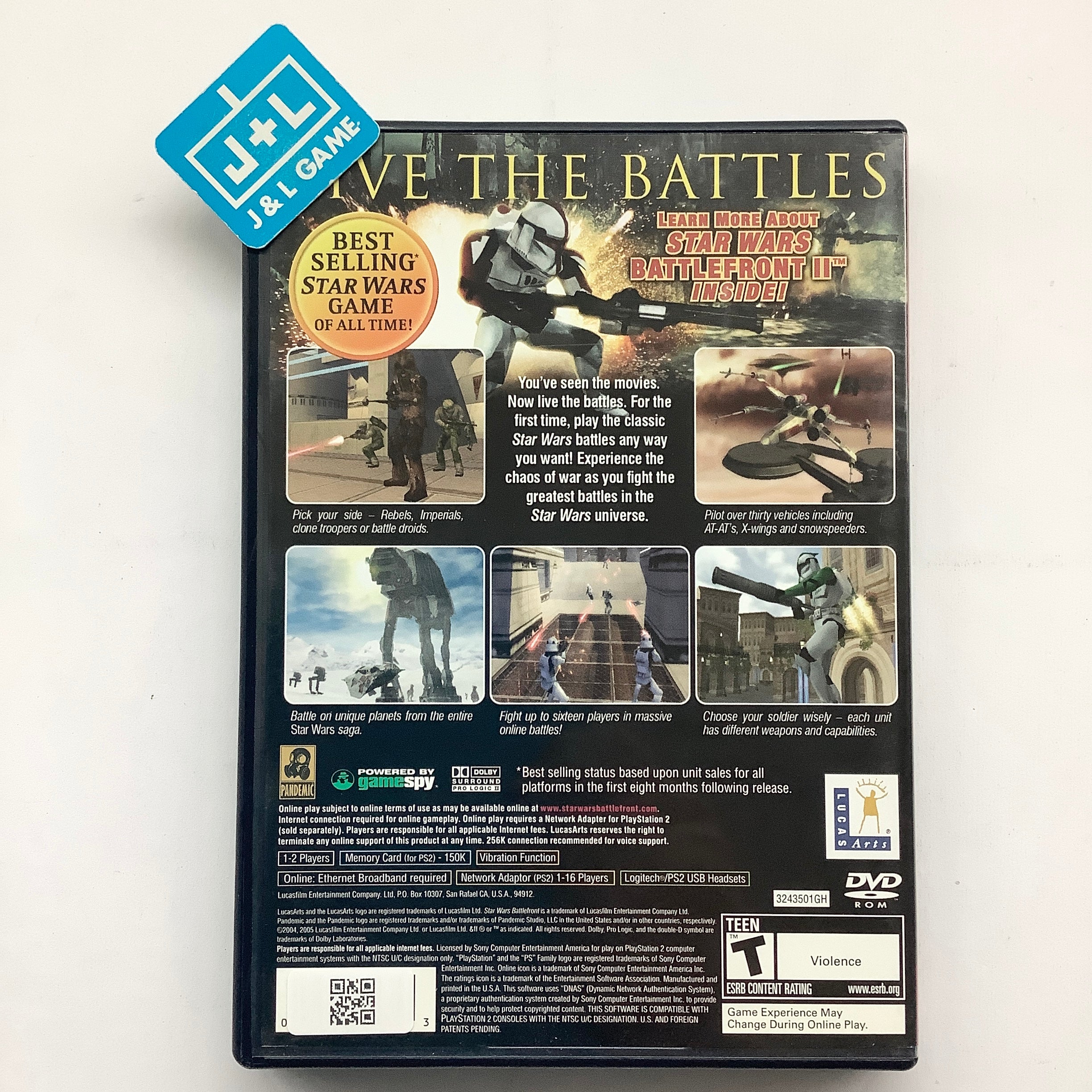 Star Wars: Battlefront (Greatest Hits) - (PS2) PlayStation 2 [Pre-Owned] Video Games LucasArts   